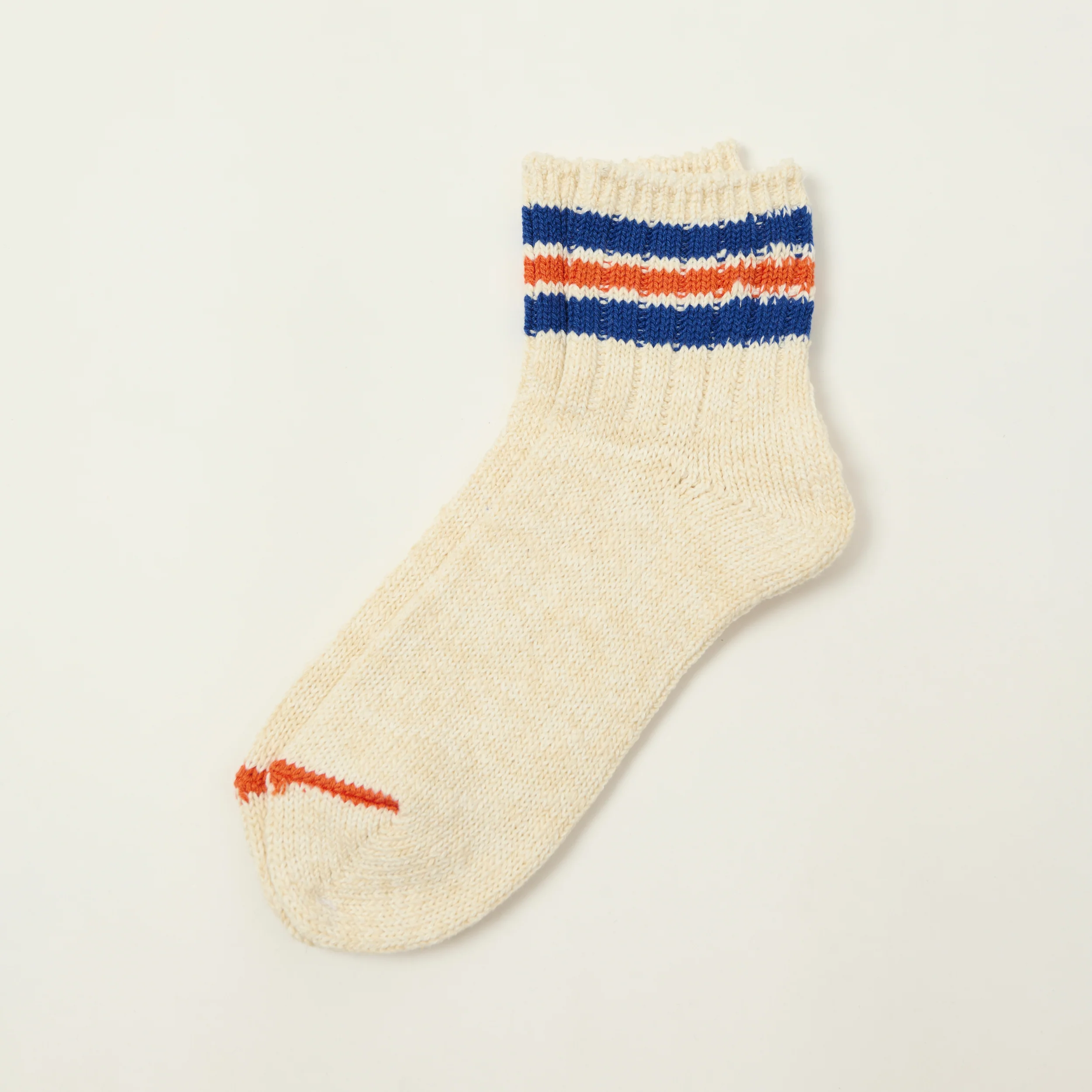 Anonymous Ism 3 Line Slub Q Sock - Blue & Orange