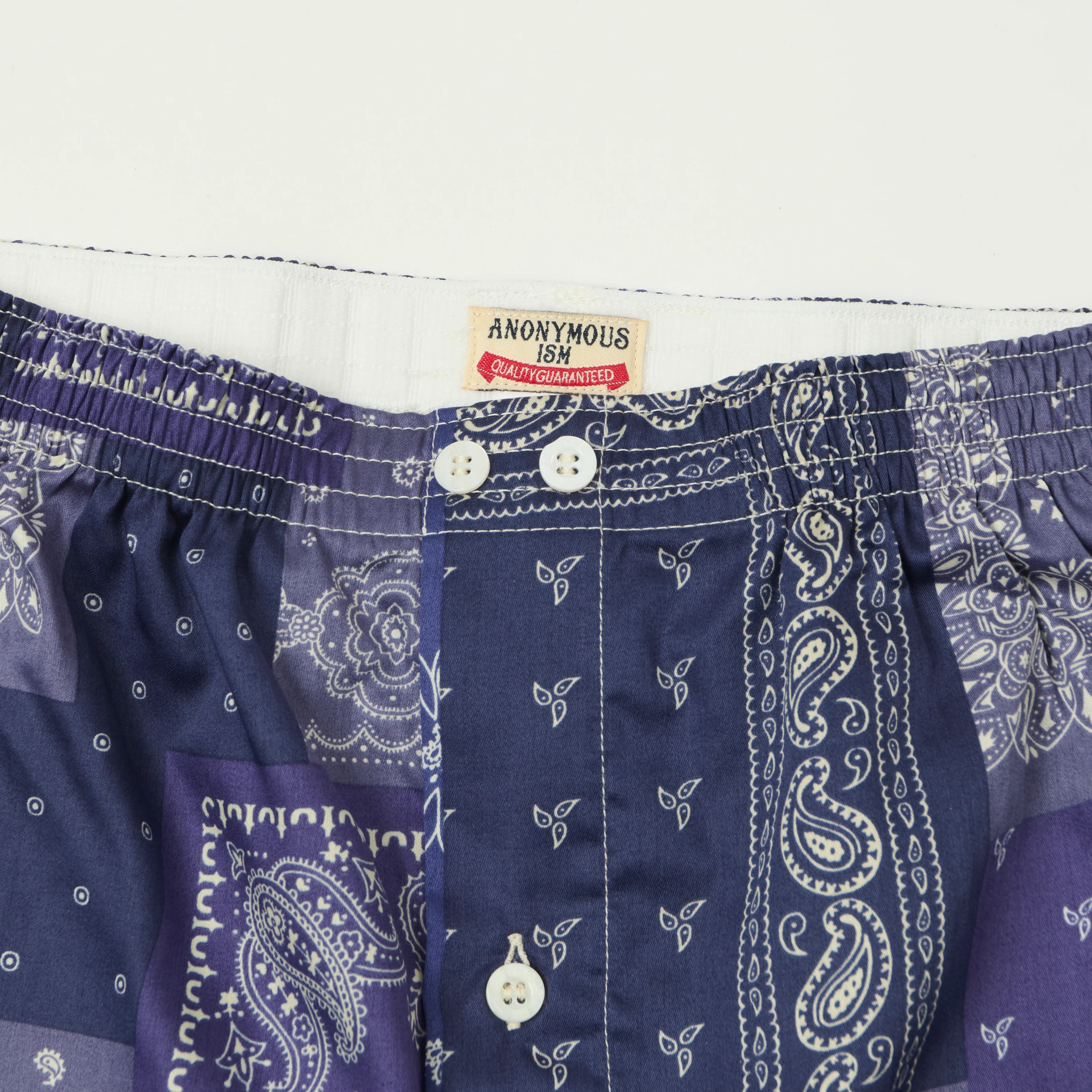 Anonymous Ism Satin Paisley Bandana Boxer - Purple - Image 2