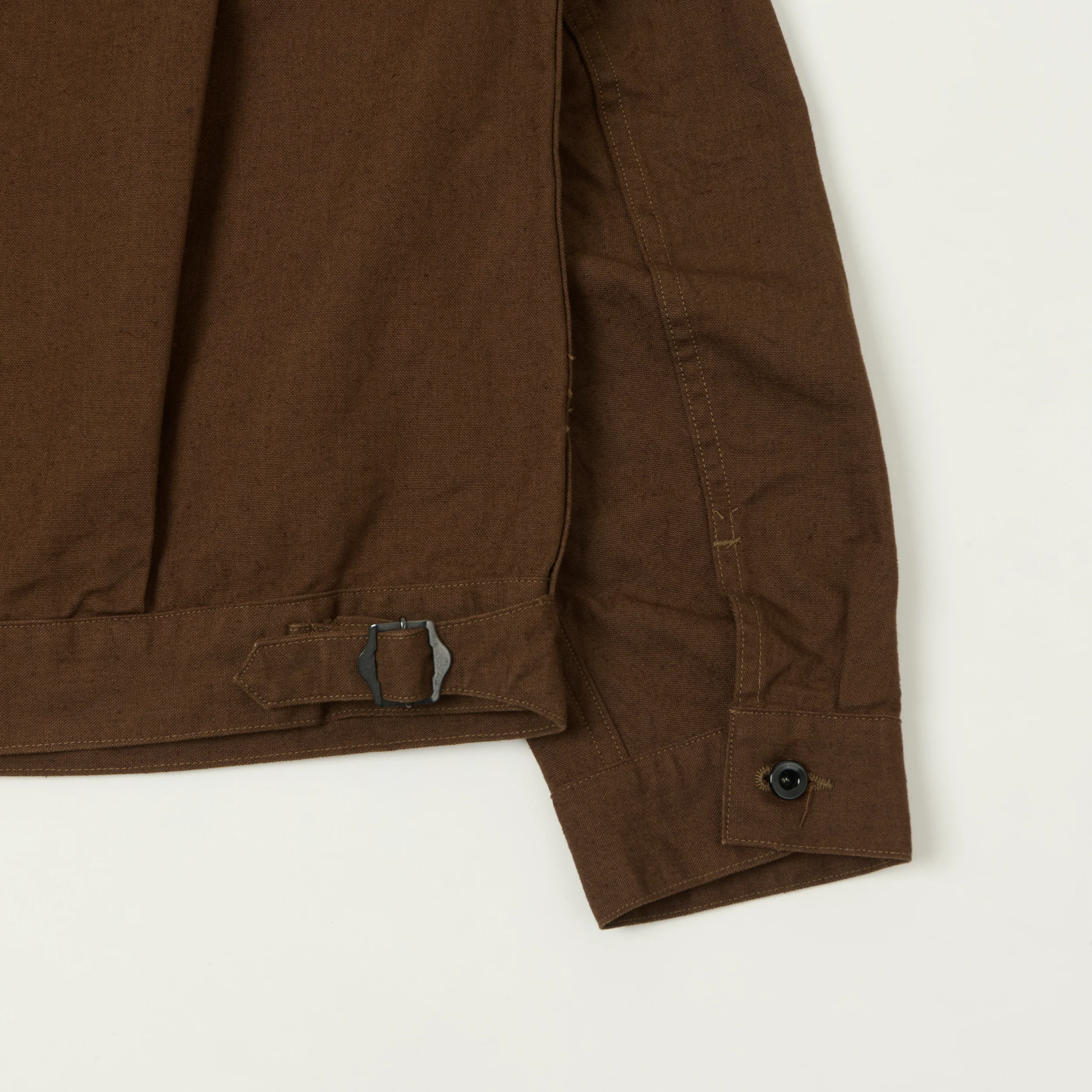 A Vontade Cotton/Hemp Coal Mine Blouse Jacket - Dark Brown - Image 7