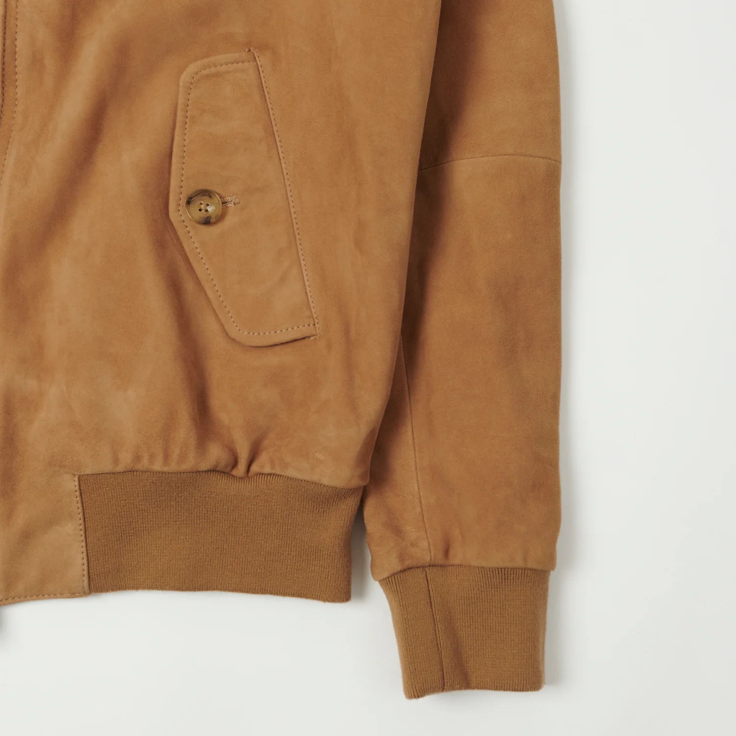 Baracuta G9 Suede Harrington Jacket - Tobacco - Image 5