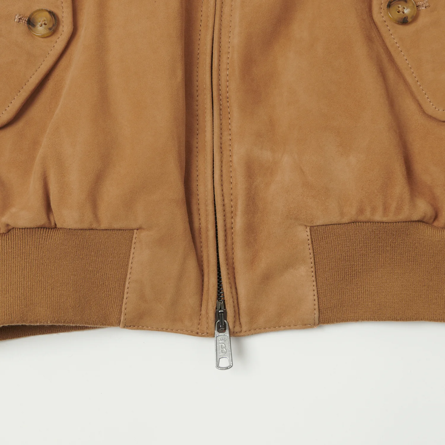Baracuta G9 Suede Harrington Jacket - Tobacco - Image 6