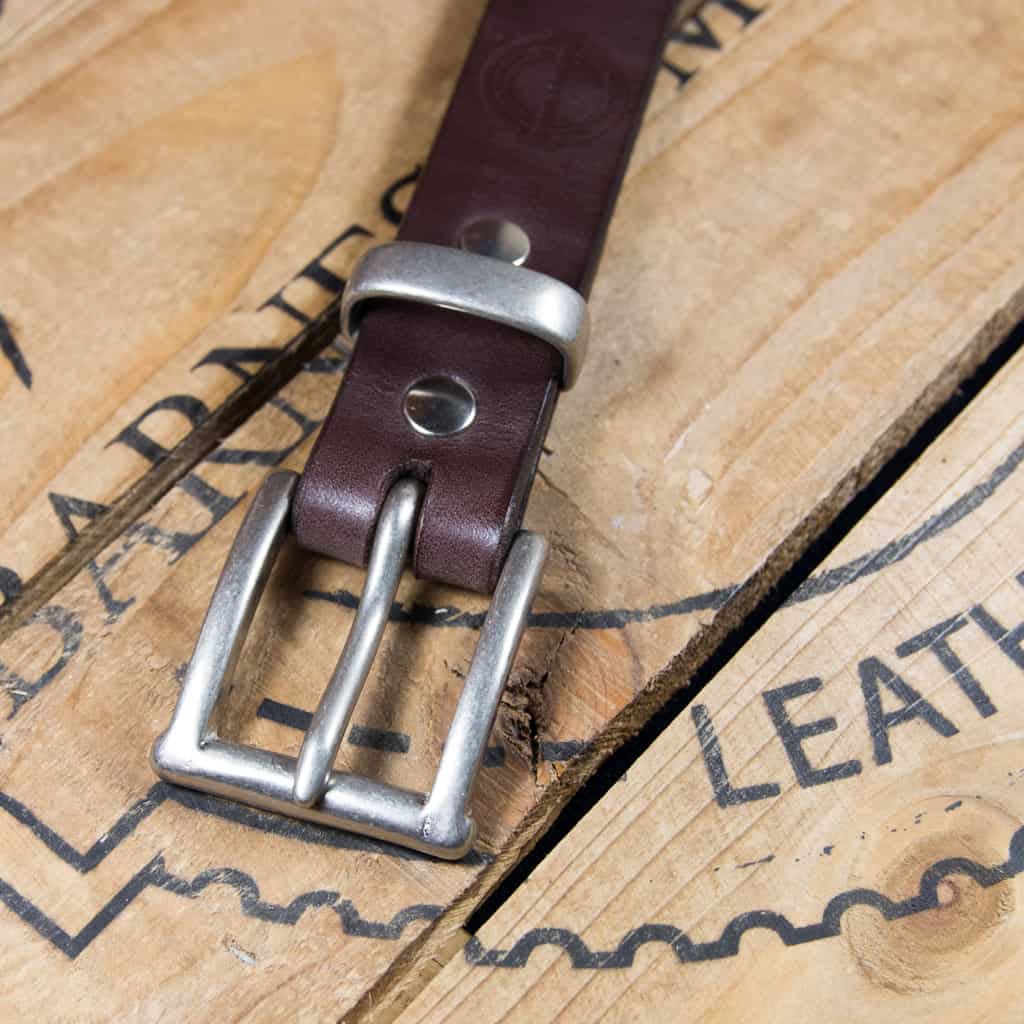 Barnes & Moore Slim Belt - Deep Honey/Nickel - Image 3
