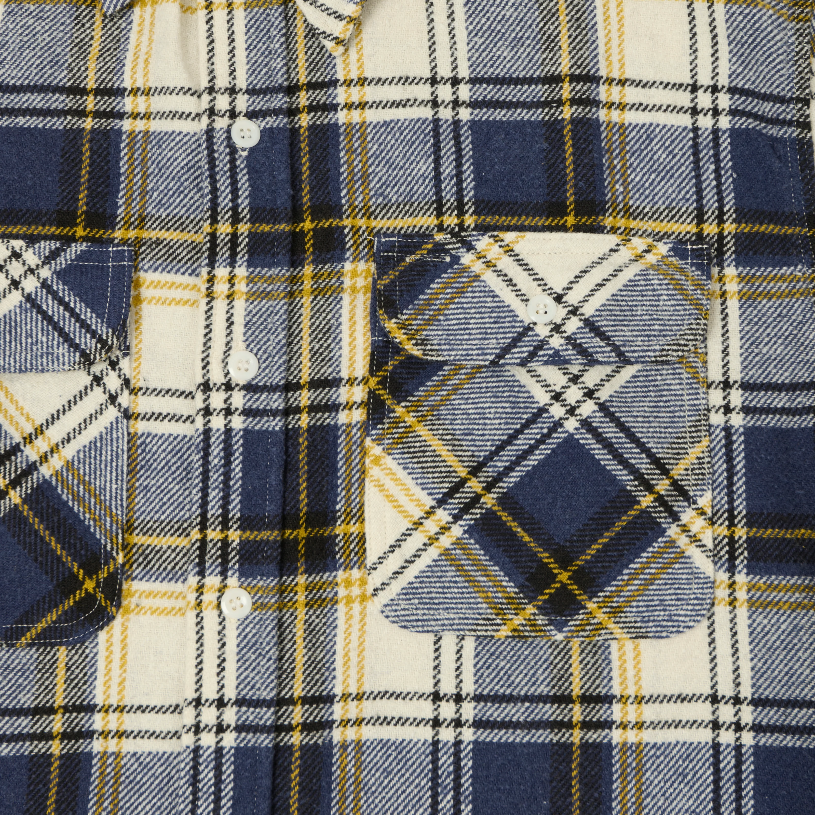 Beams Plus 'Jazz Nep' Plaid Flannel Shirt - Purple - Image 4