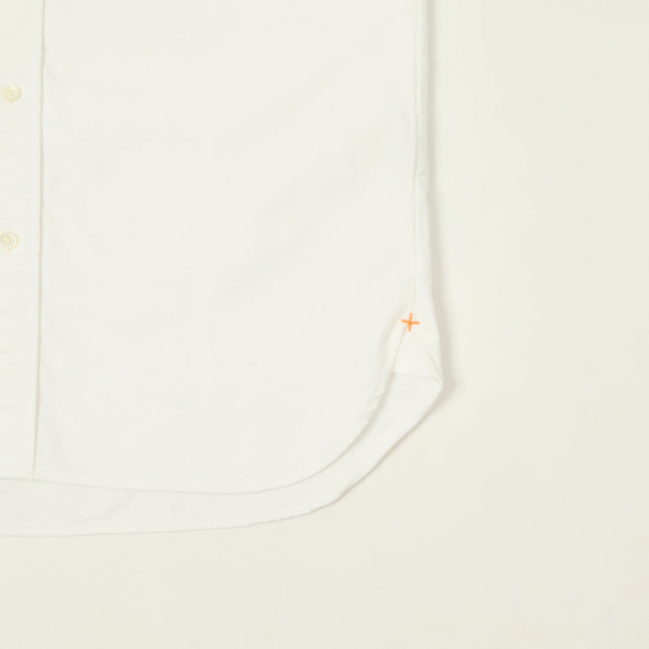 Beams Plus Button Down Short Sleeve Oxford Shirt - White - Image 3