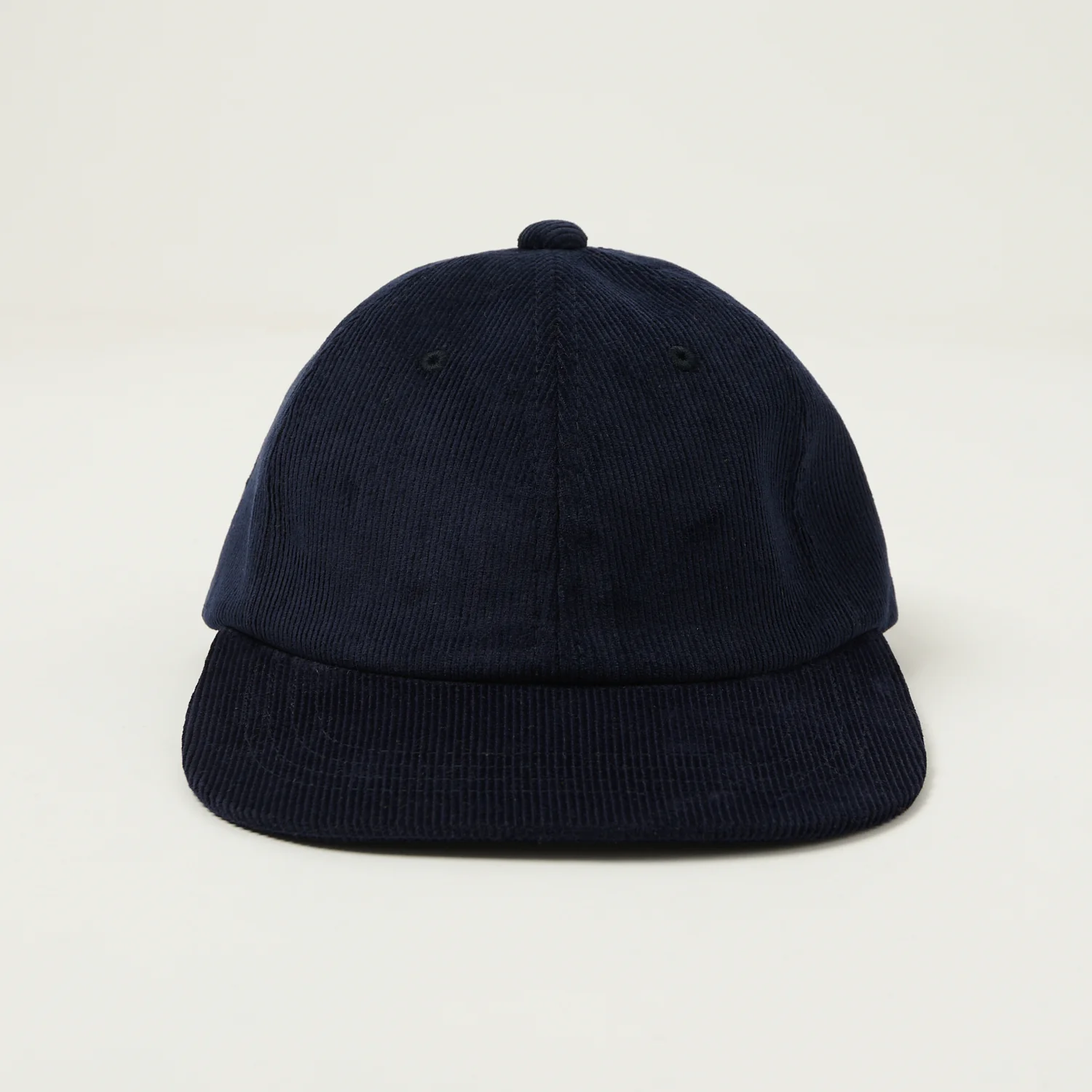 Beams Plus Corduroy Six Panel Baseball Cap - Navy - Image 2