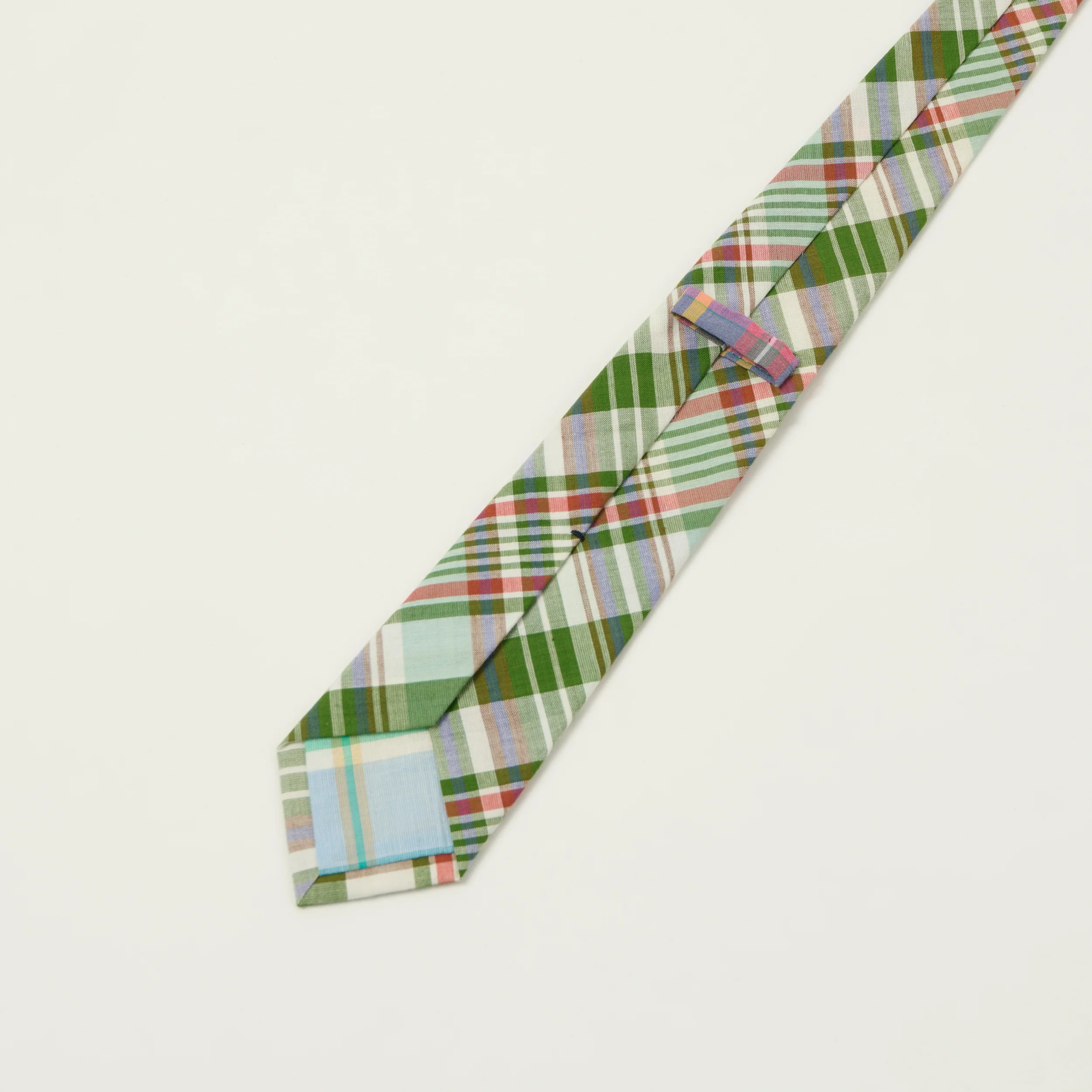 Beams Plus Madras Panel Tie - Green - Image 3