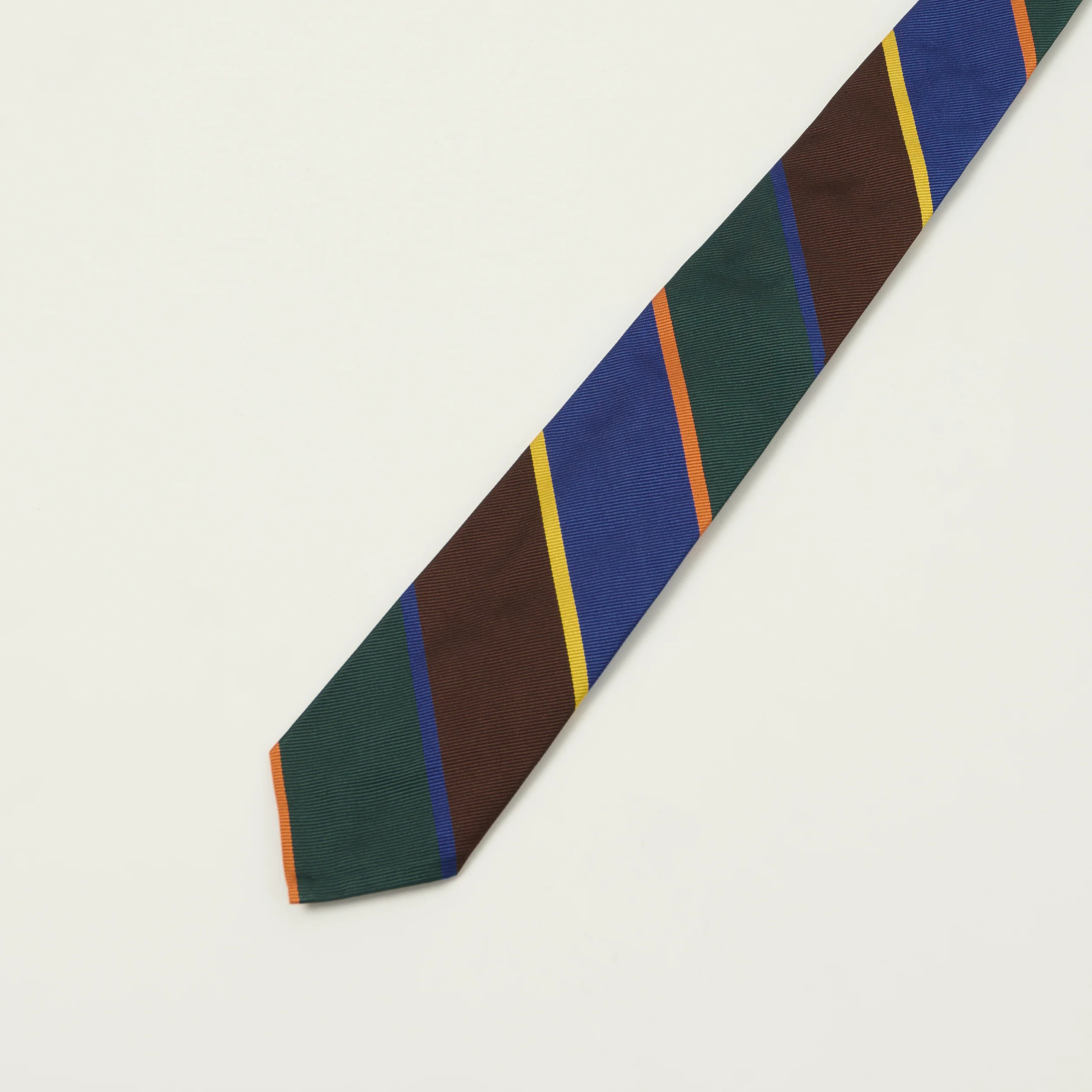 Beams Plus Preppy Striped Tie - Blue/Green - Image 2