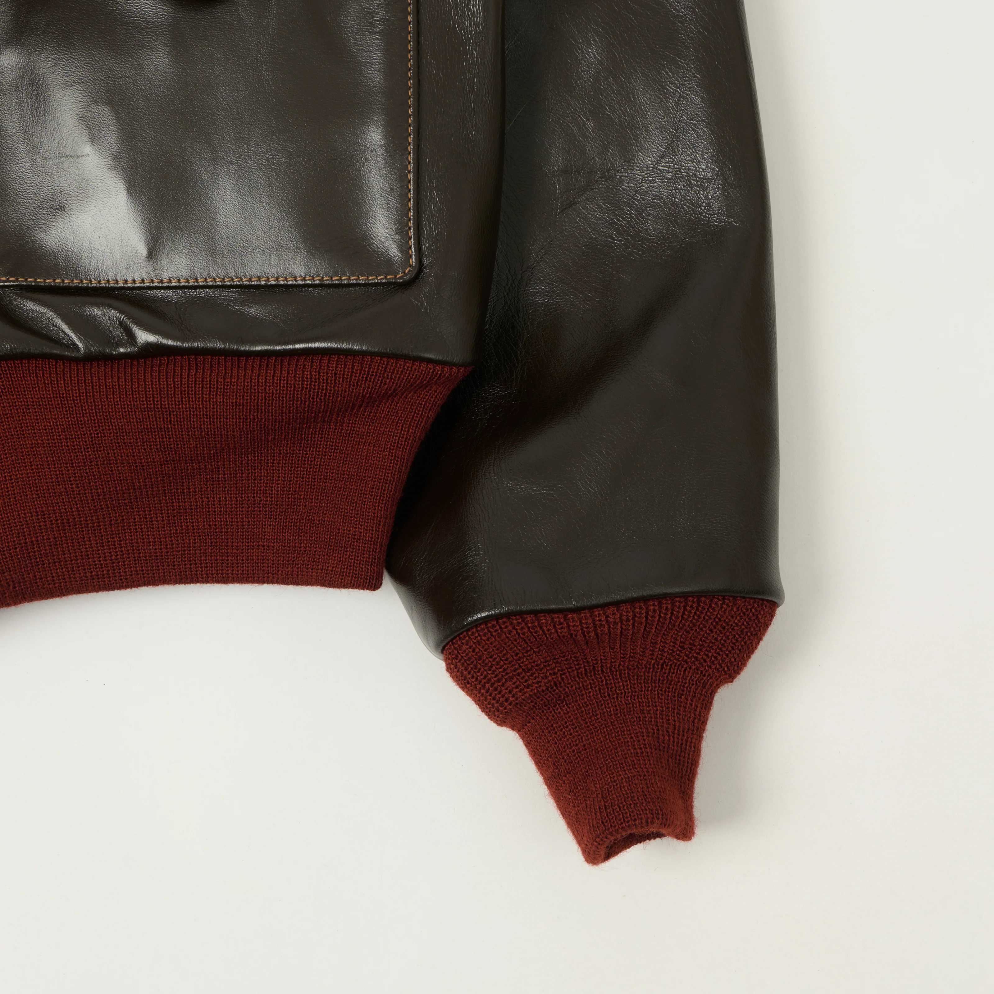 Buzz Rickson's A-2 'A.C.Contract' Leather Flight Jacket - Dark Brown - Image 5