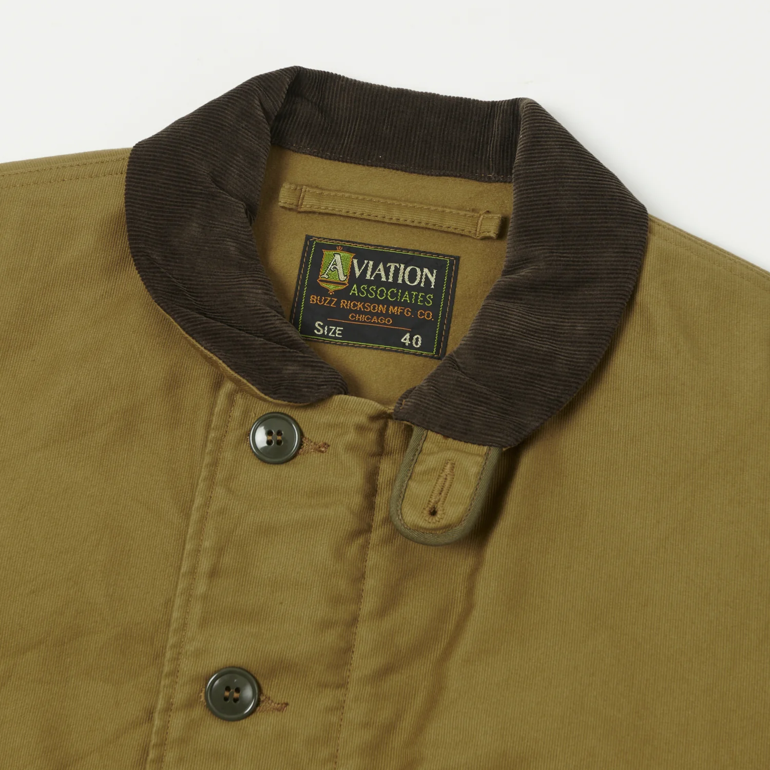 Buzz Rickson's ‘Aviation Associates’ N-1 Civilian Model Deck Jacket - Khaki - Image 2