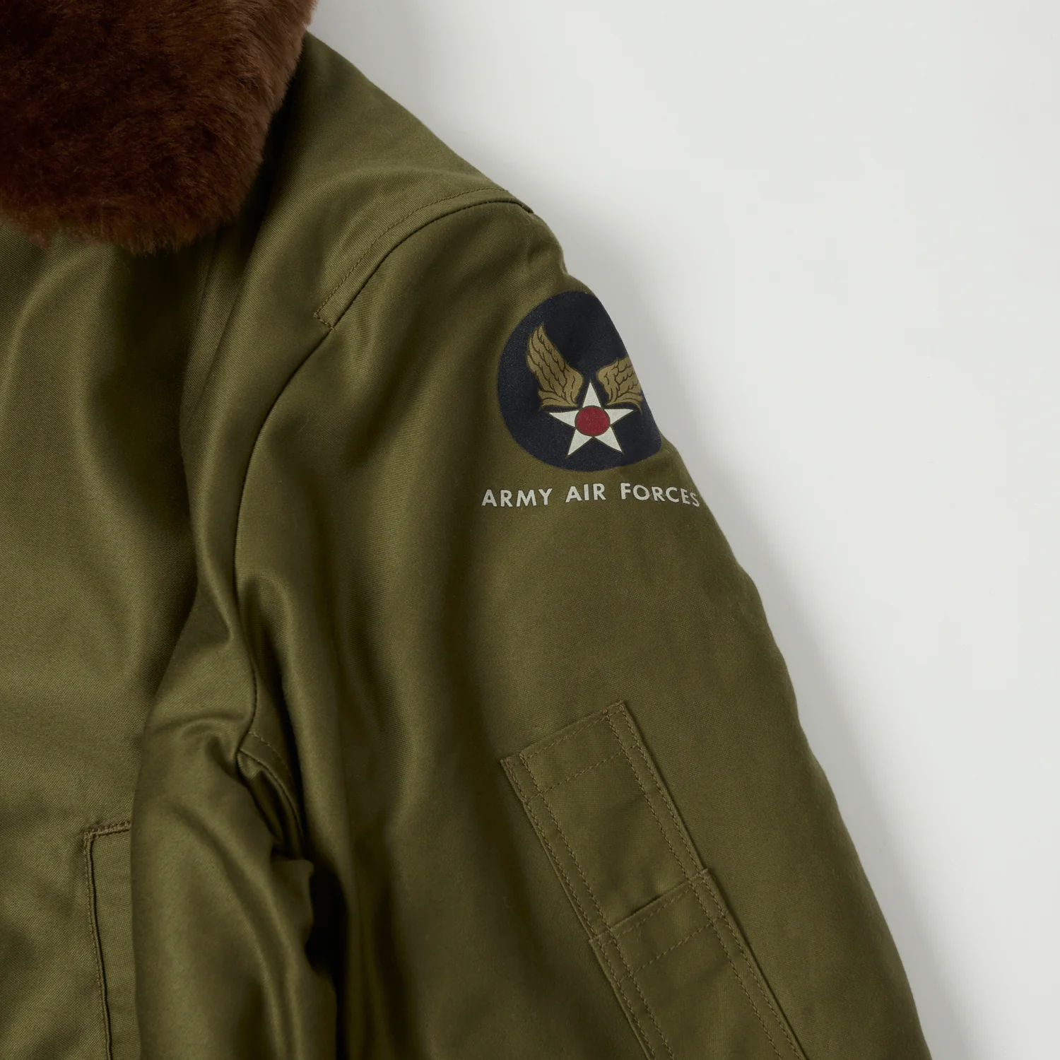 Buzz Rickson's 'Rough Wear Clothing Co' B-15 Flight Jacket - Olive Drab - Image 4