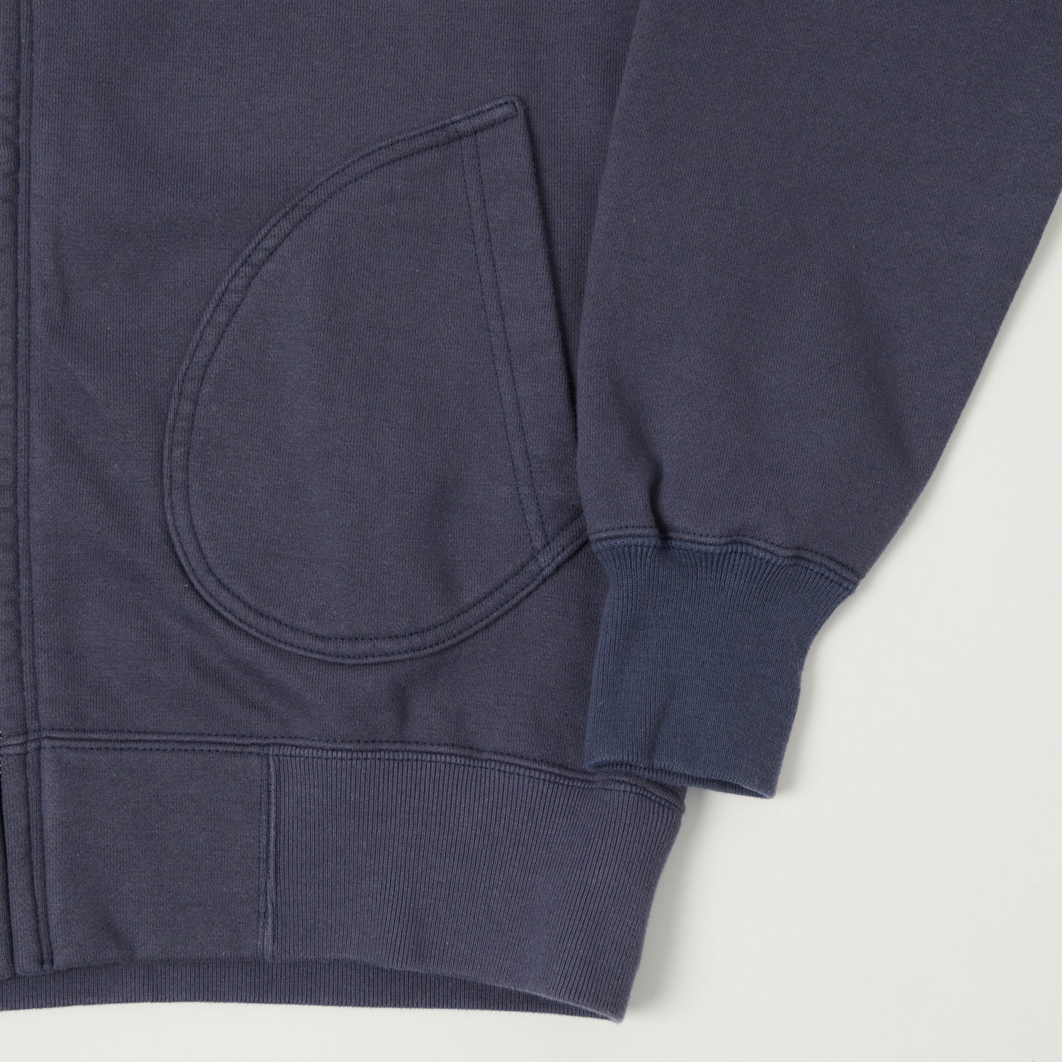 Buzz Rickson's U.S.A.F Full Zip Sweat Parka - Navy - Image 4