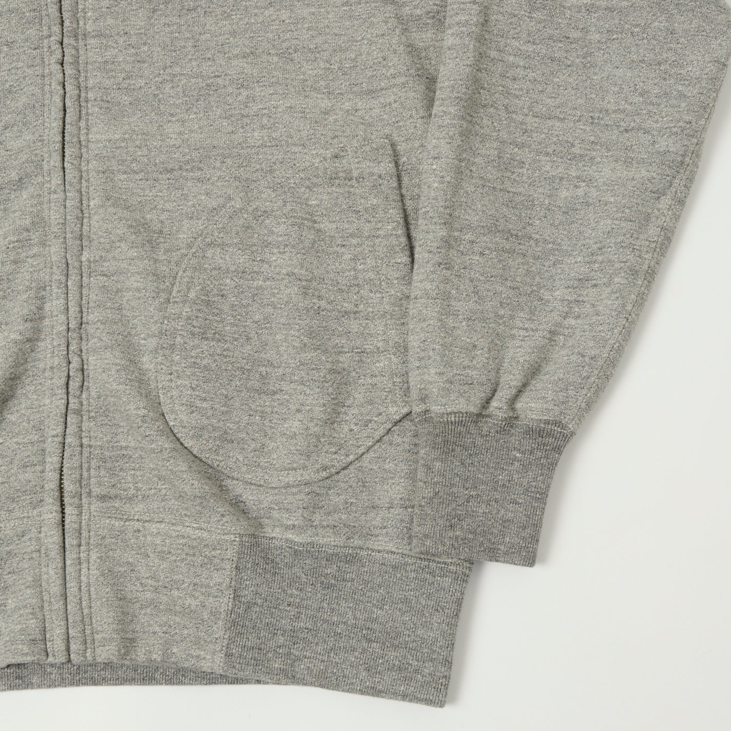 Buzz Rickson's Full Zip Sweat Parka - Heather Grey - Image 3