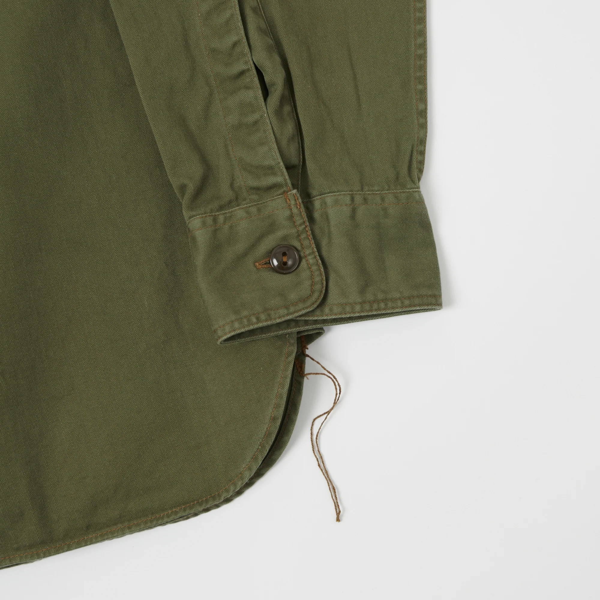 Buzz Rickson's Herringbone Work Shirt - Olive - Image 4
