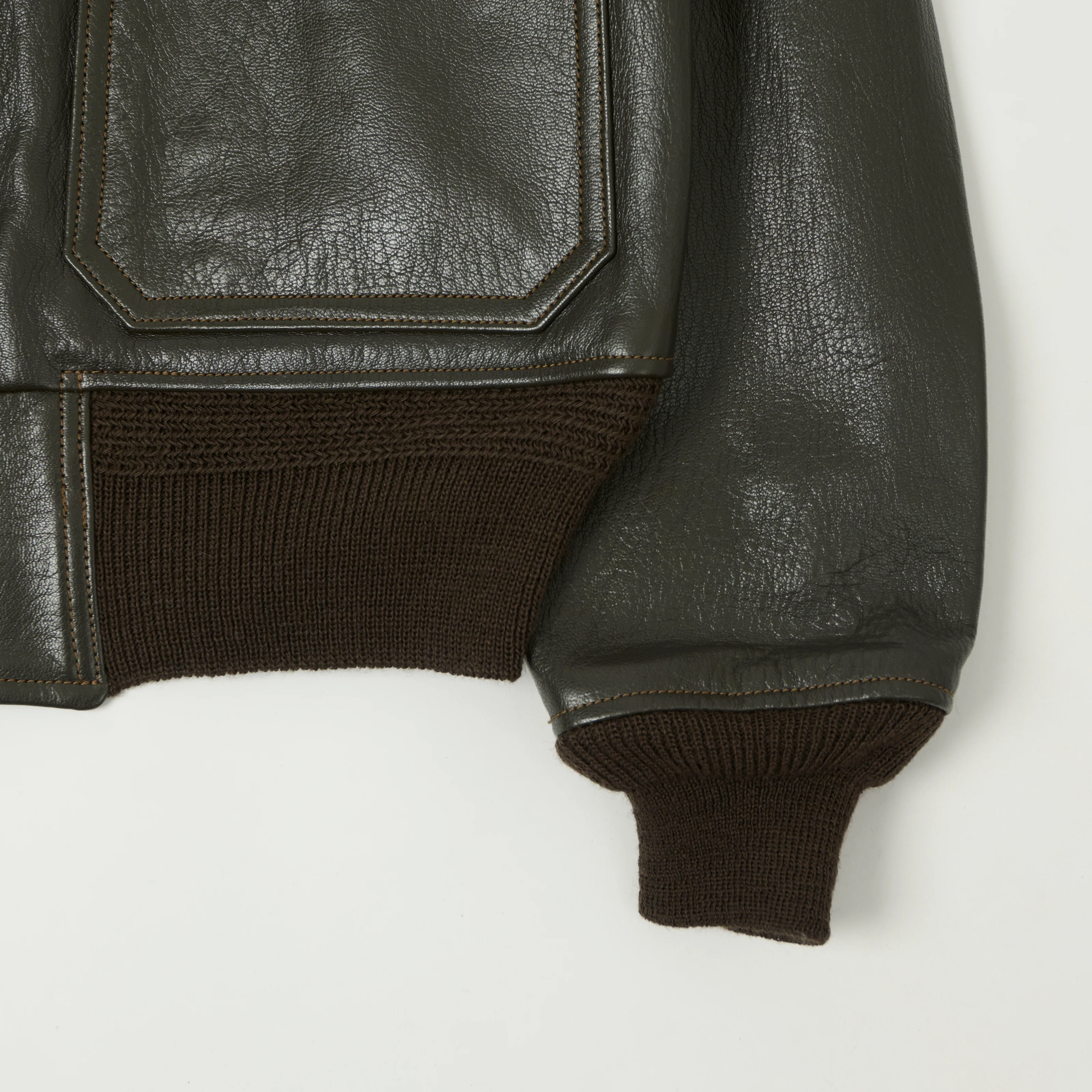 Buzz Rickson's Pritzker & Sons 'Last Gunfighters' Leather G-1 Flight Jacket - Grey Brown - Image 8