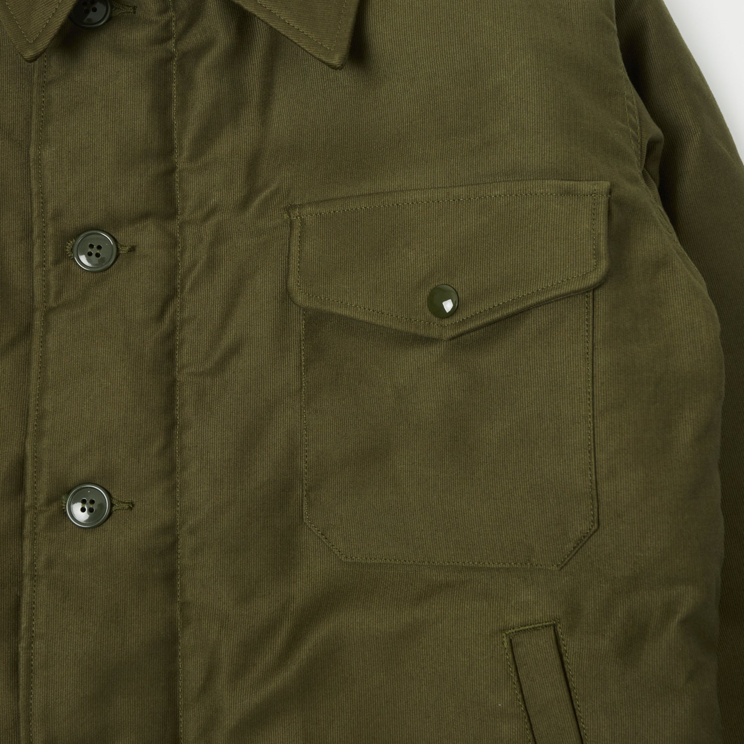 Buzz Rickson's U.S. Navy A-2 Jungle Cloth Deck Jacket - Olive - Image 3