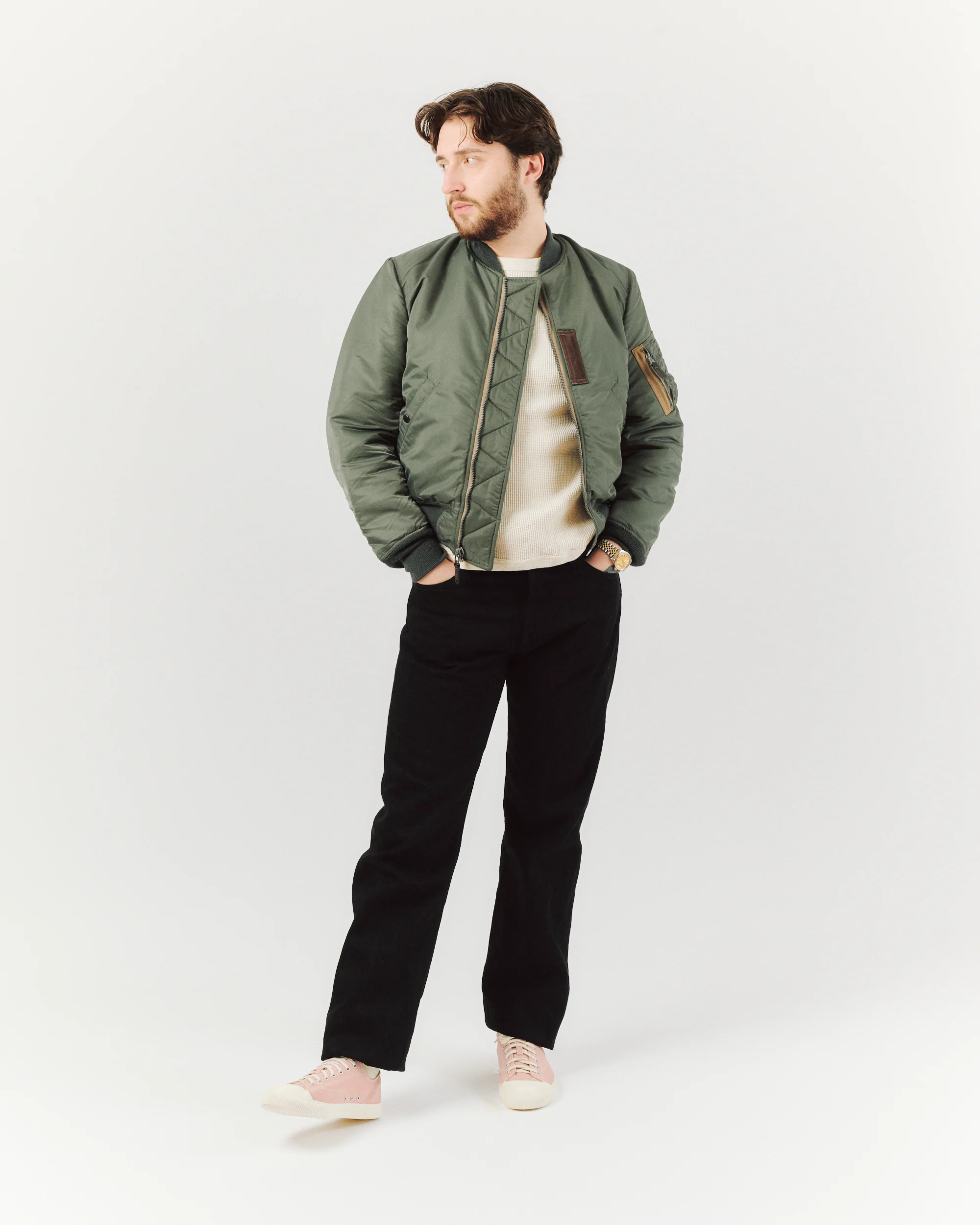 Buzz Rickson's MA-1 'Slender' Flight Jacket - Olive - Image 7