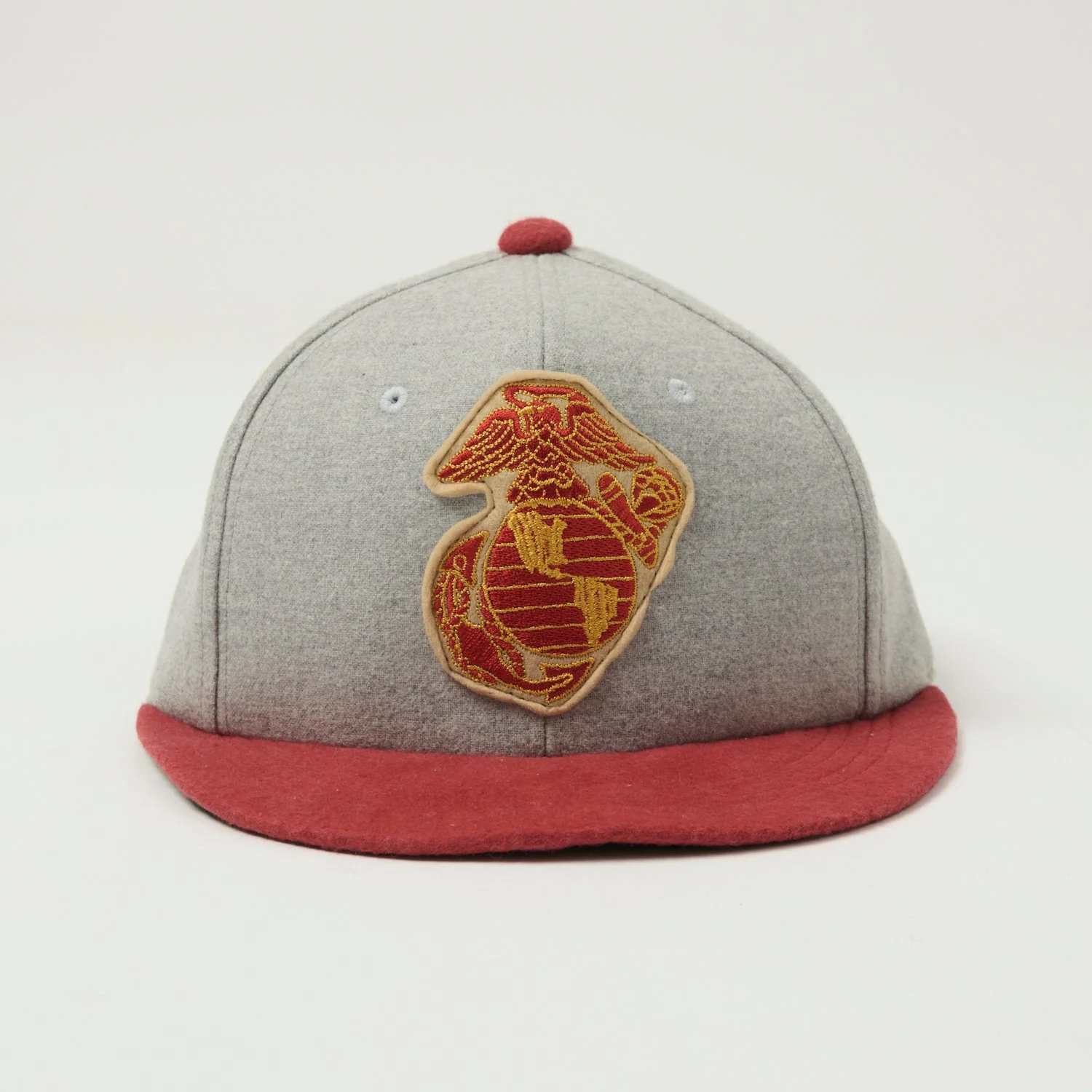 Buzz Rickson's U.S.M.C. Ball Cap - Heather Grey/Red - Image 2