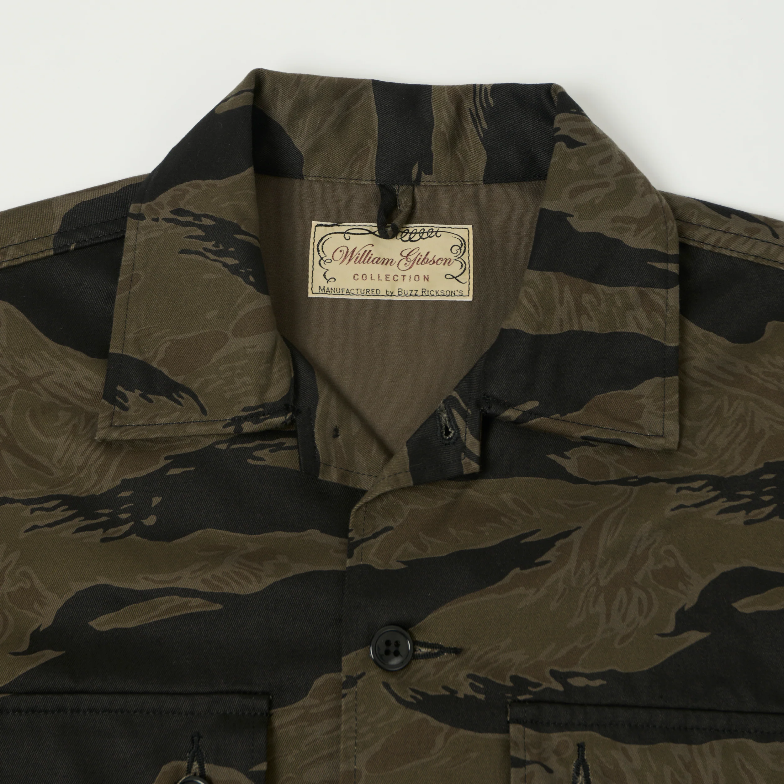Buzz Rickson's William Gibson Black Tiger Stripe Camo Jacket - Black/Olive - Image 2