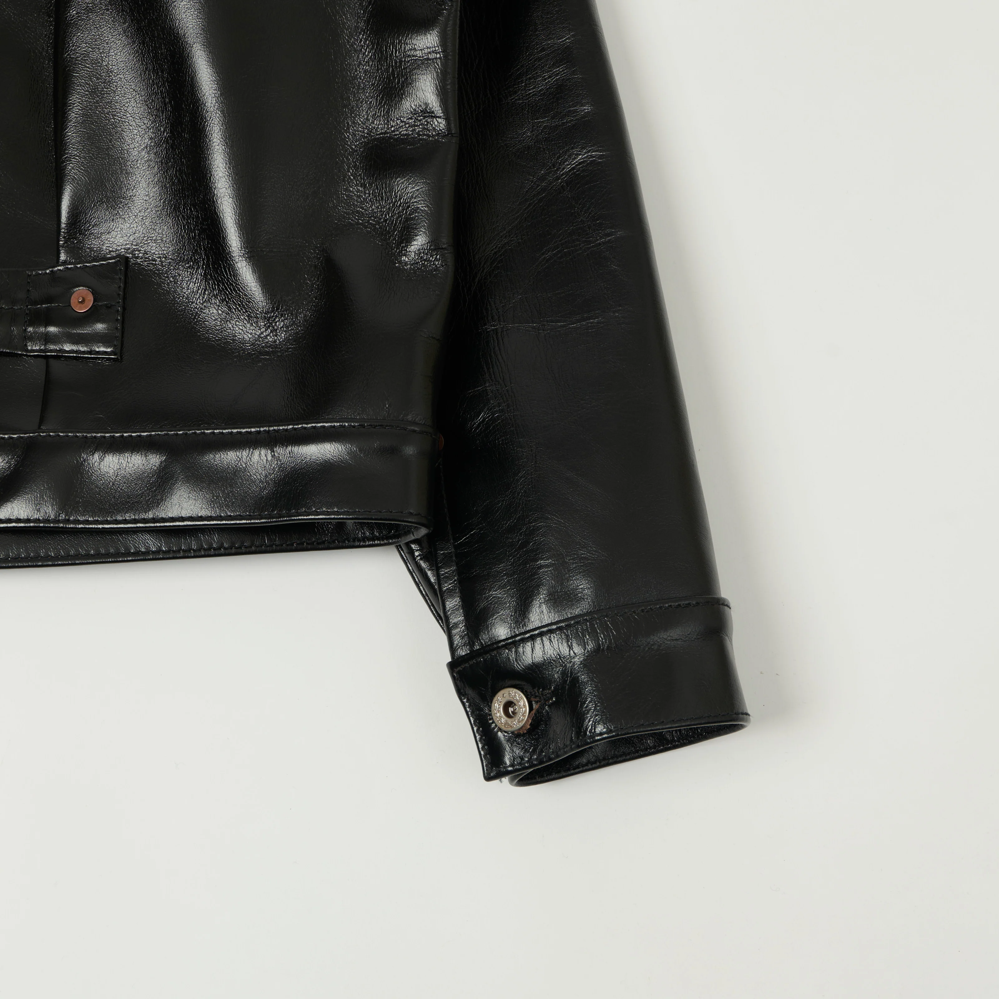 Buzz Rickson's William Gibson Horsehide Leather Type I Jacket - Black - Image 5