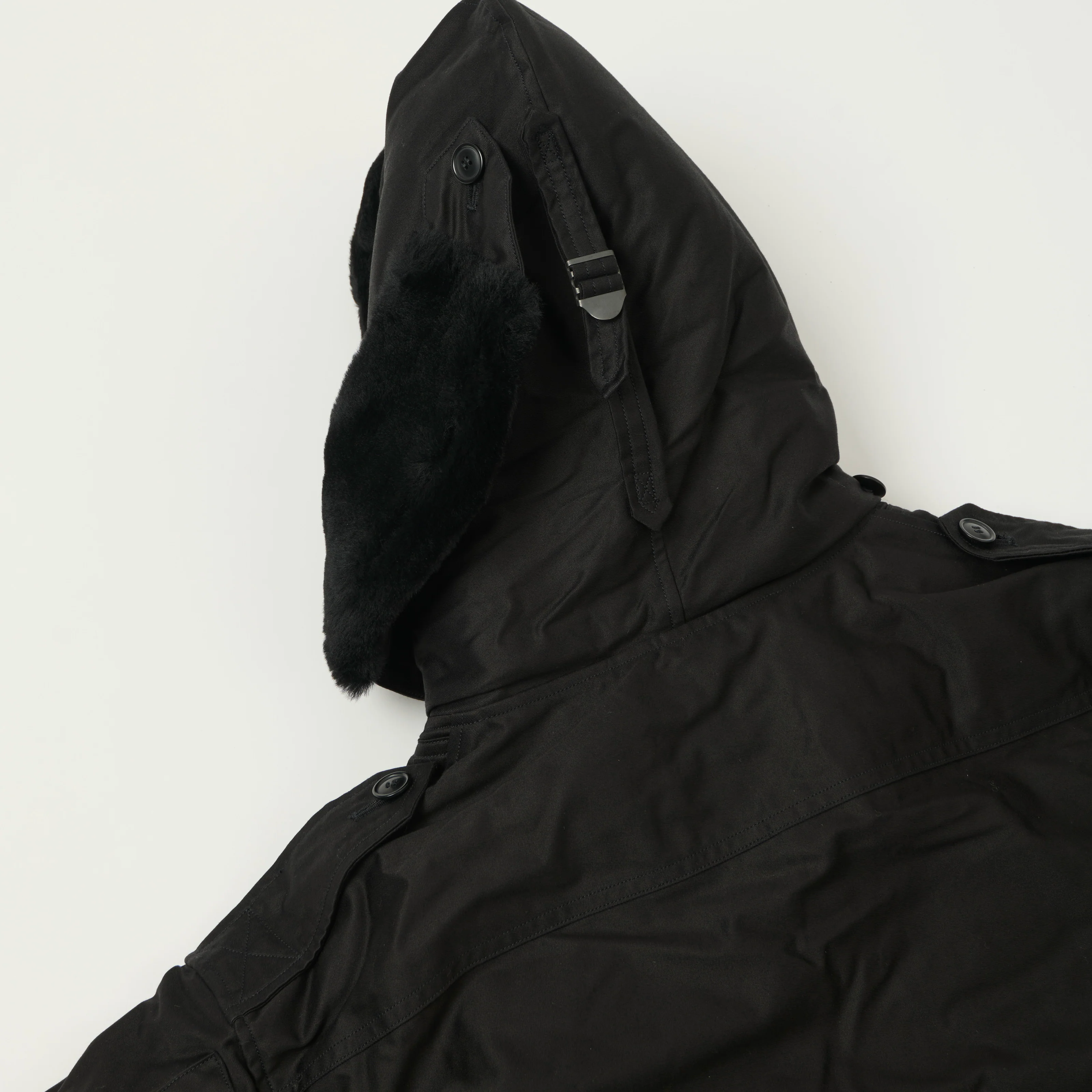 Buzz Rickson's William Gibson Type B-9 Extreme Cold Flight Parka - Black - Image 3