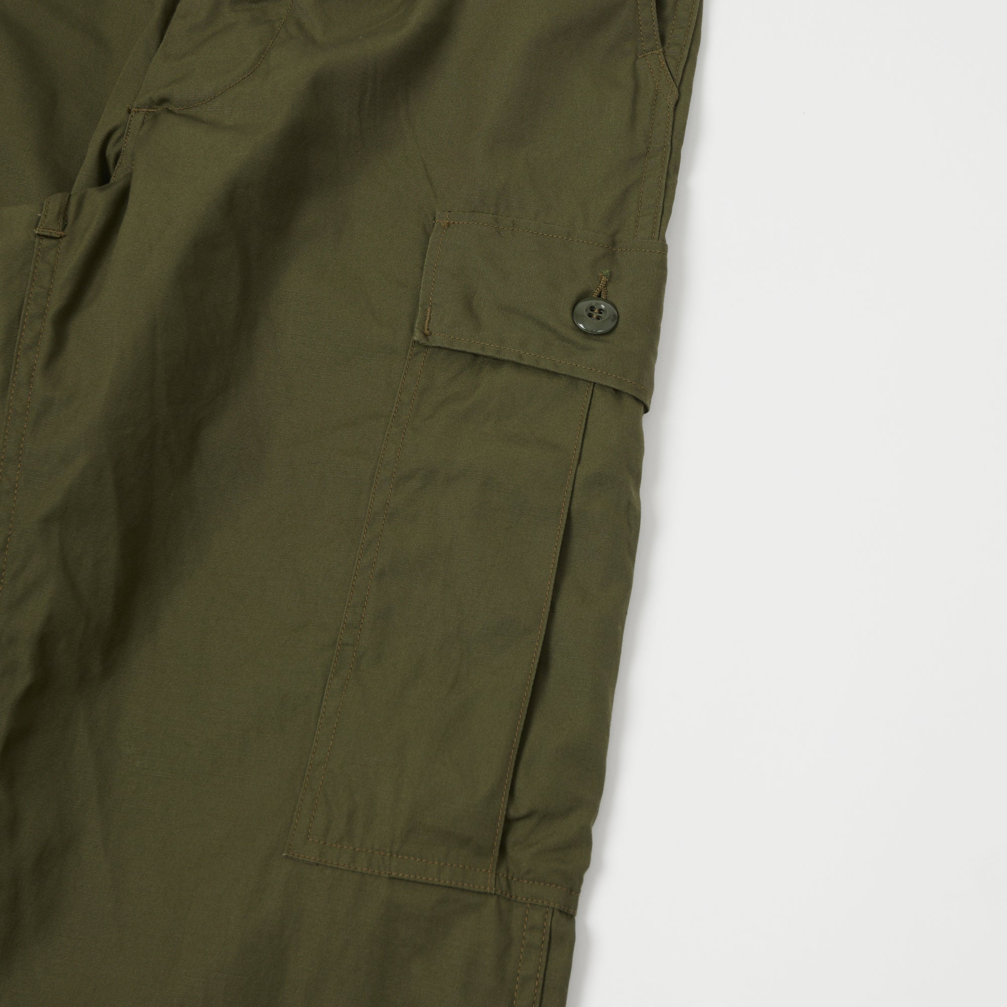 Buzz Rickson's Wind Resistant Poplin Trouser - Olive - Image 4