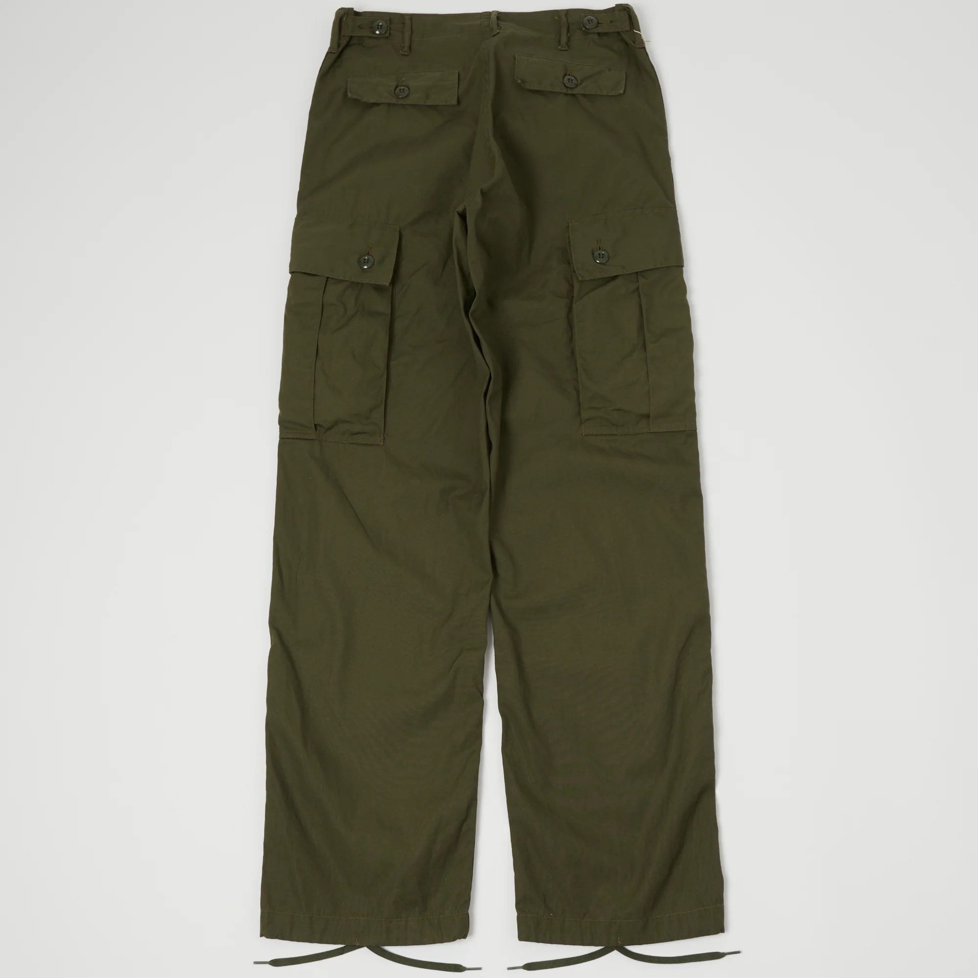 Buzz Rickson's Wind Resistant Poplin Trouser - Olive - Image 5