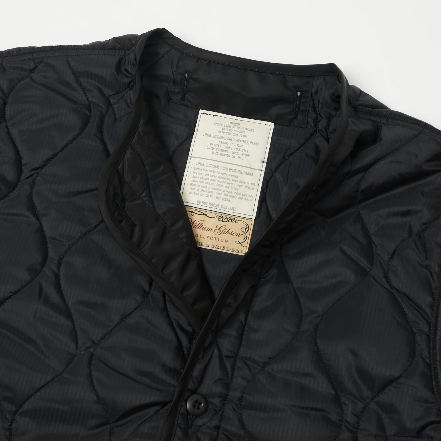 Buzz Rickson's x William 'Extreme Cold Weather' Liner Jacket - Black - Image 2