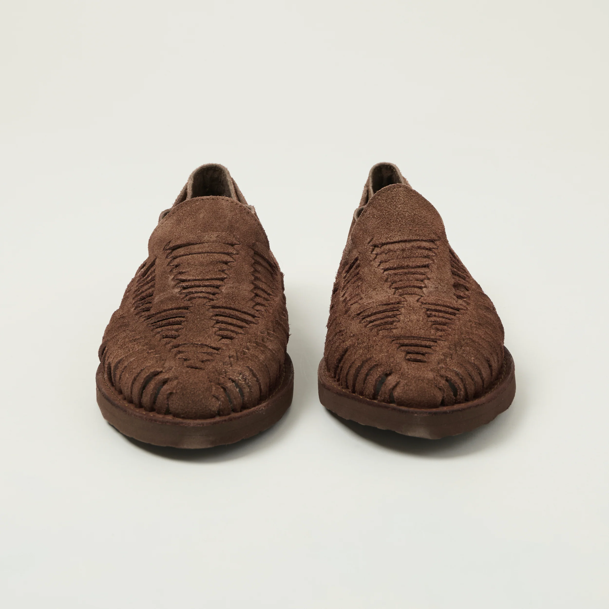 Chamula Cancun Woven Huarache Suede Shoe - Cafe - Image 3
