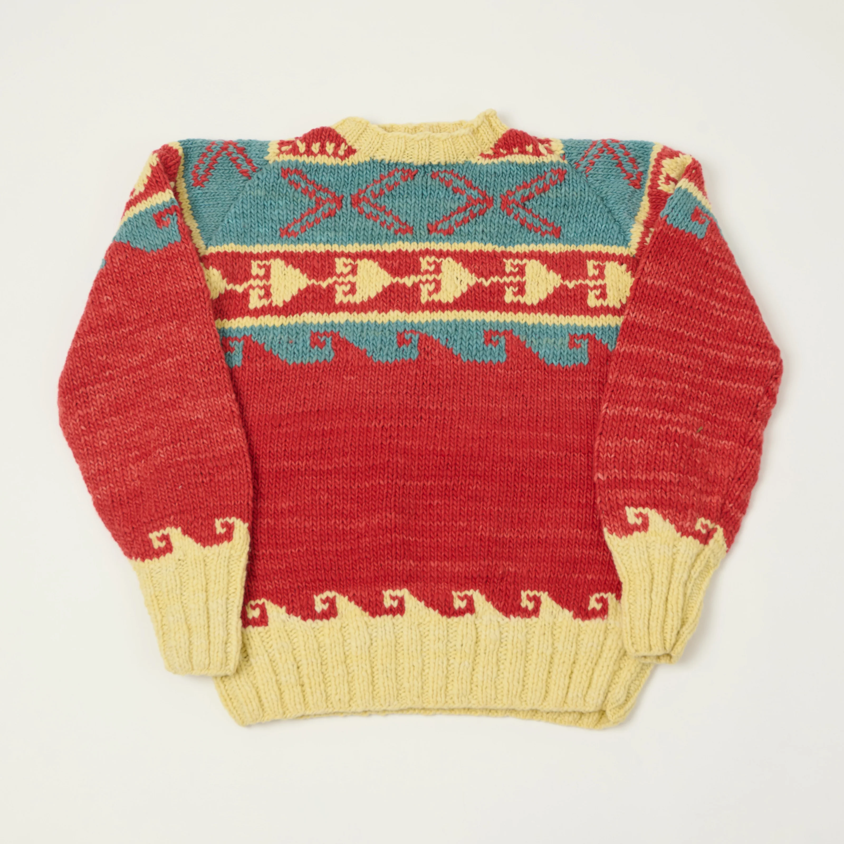 Chamula Merino Wool 'Olas' Jumper - Old Red