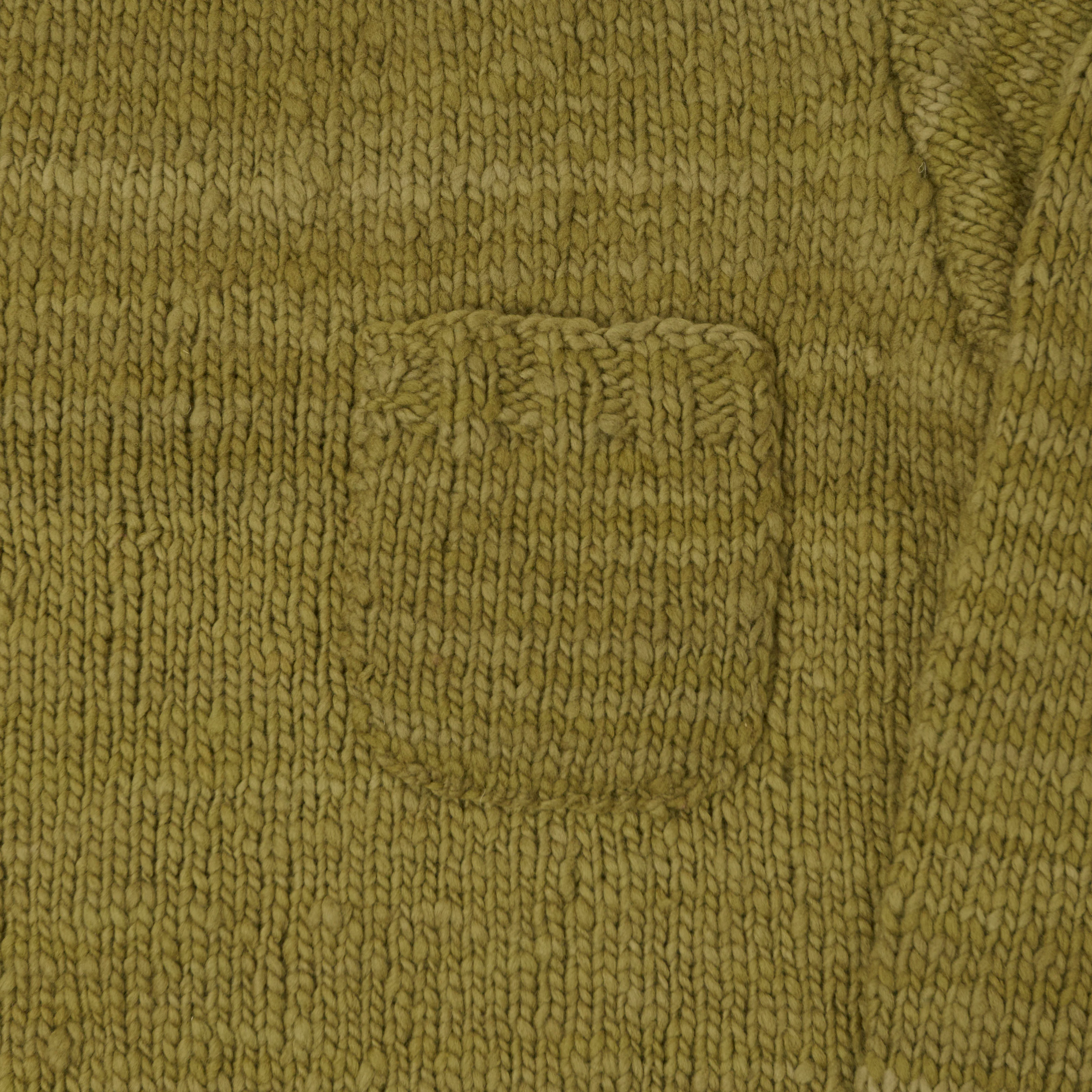 Chamula Merino Wool Pocket Jumper - Dark Alfalfa - Image 4