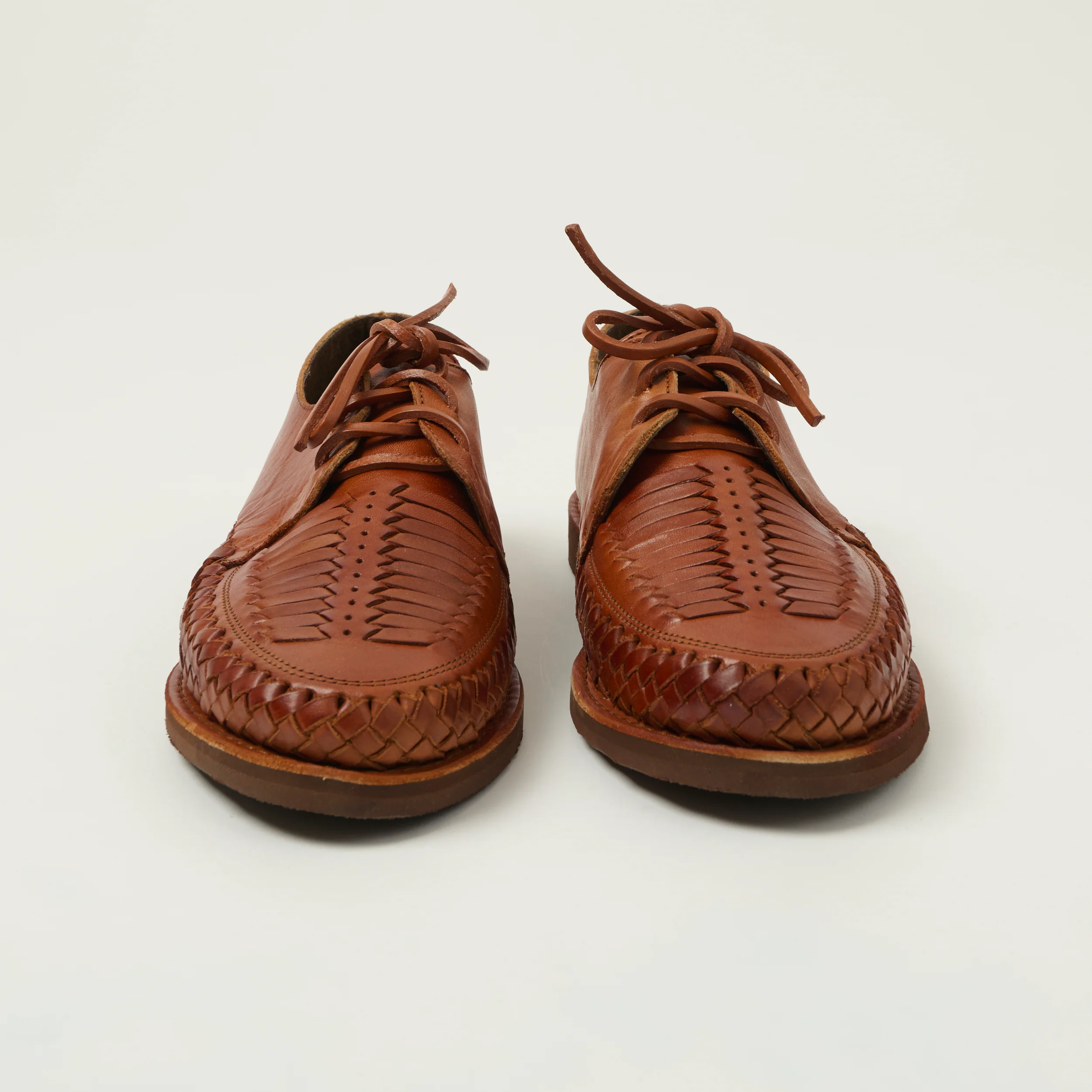 Chamula Woven Veracruz Shoe - Red Brown - Image 3