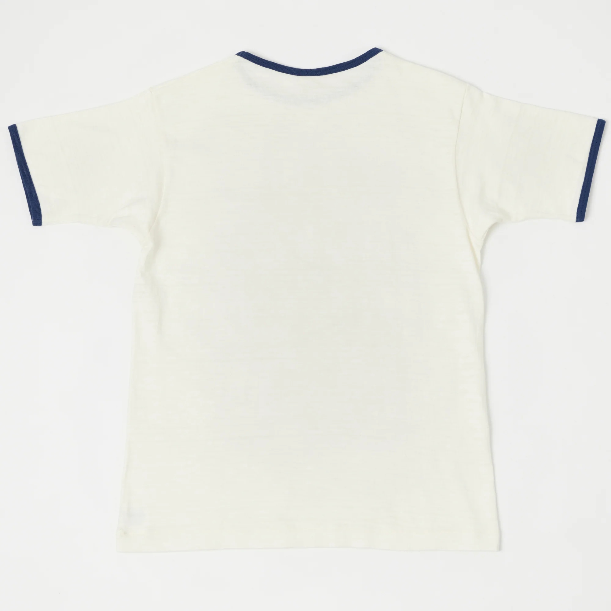 Warehouse & Co 4059 Ringer T-Shirt - Cream/Navy - Image 3
