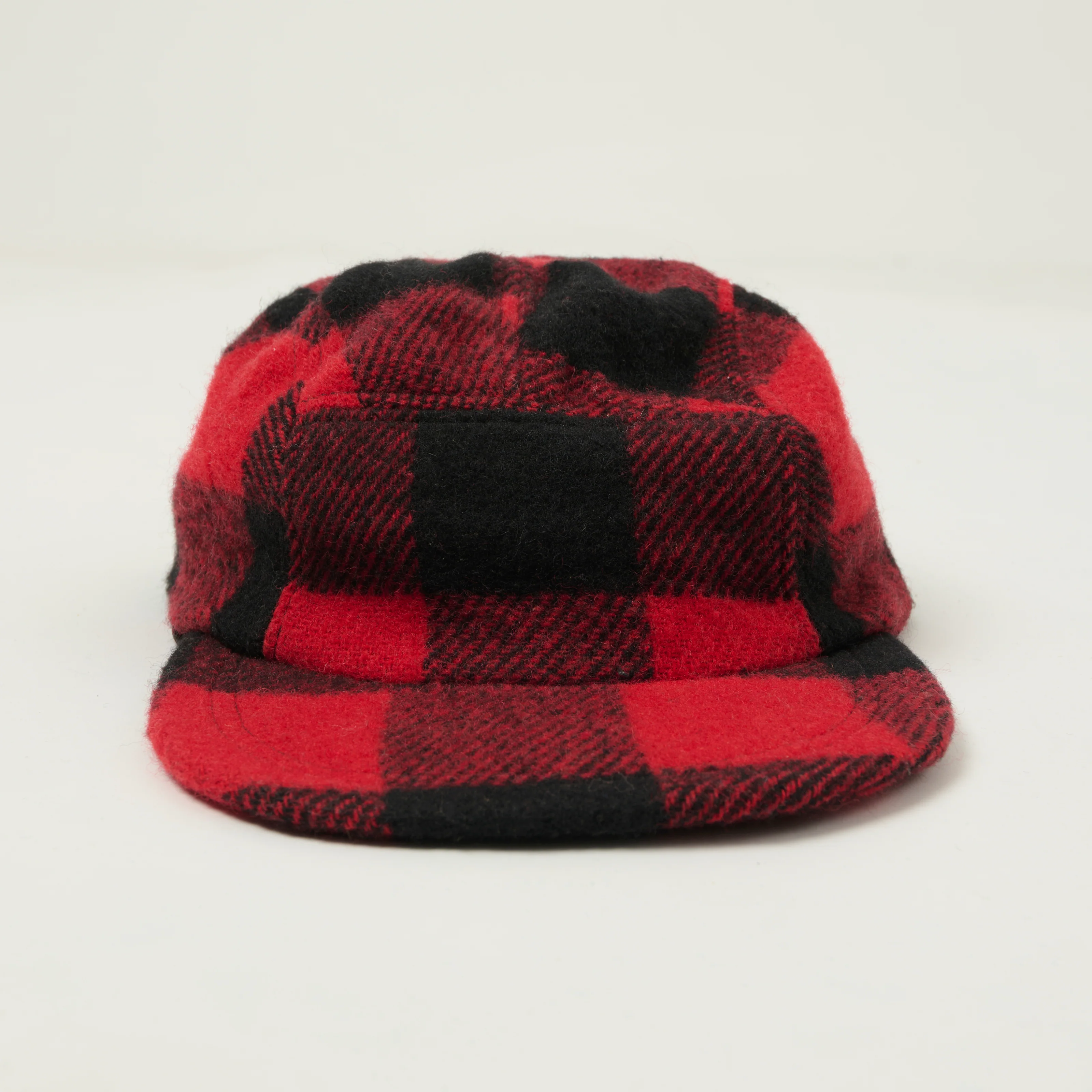Crown Cap 1-149 Buffalo Check Five Panel Cap - Red/Black - Image 2
