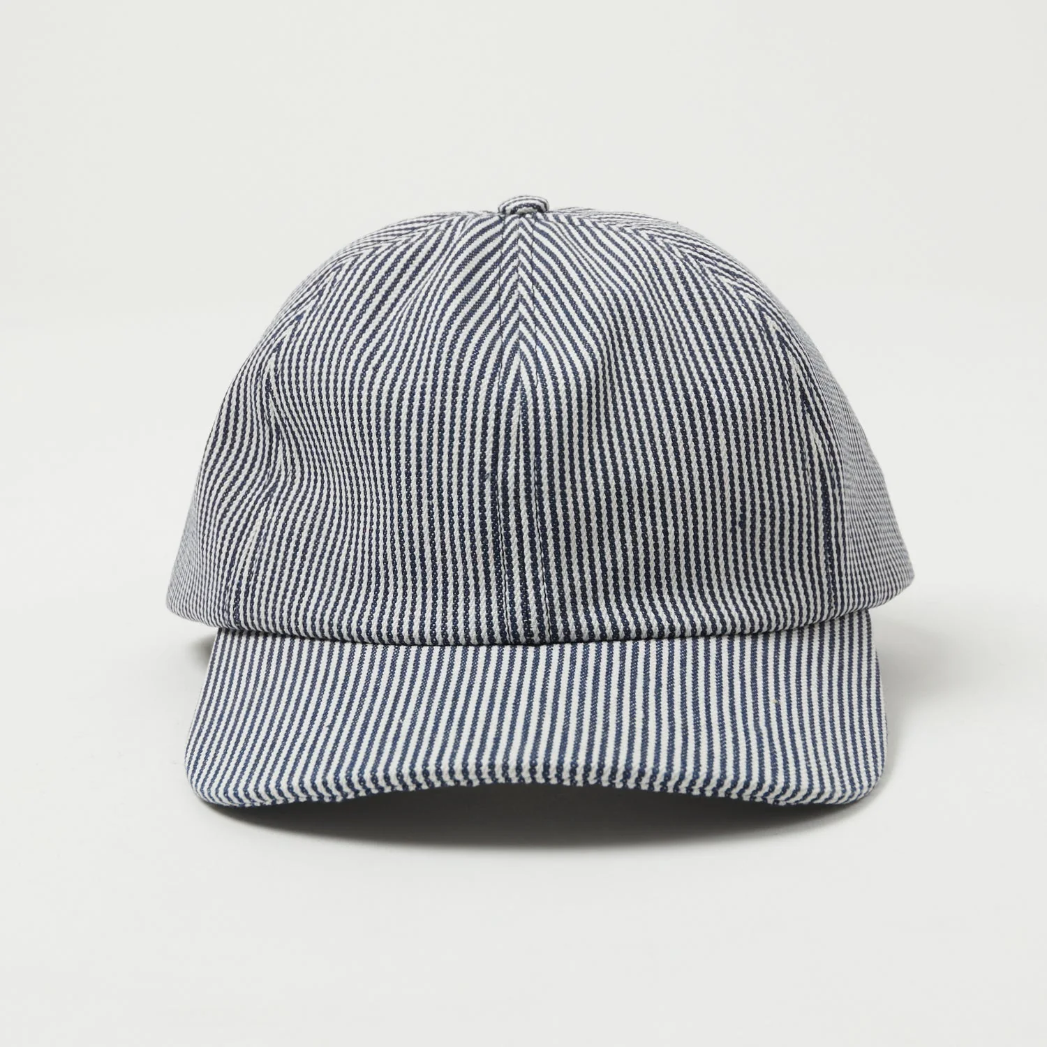 Crown Cap Engineer Stripe Ball Cap - White/Navy Stripe - Image 2