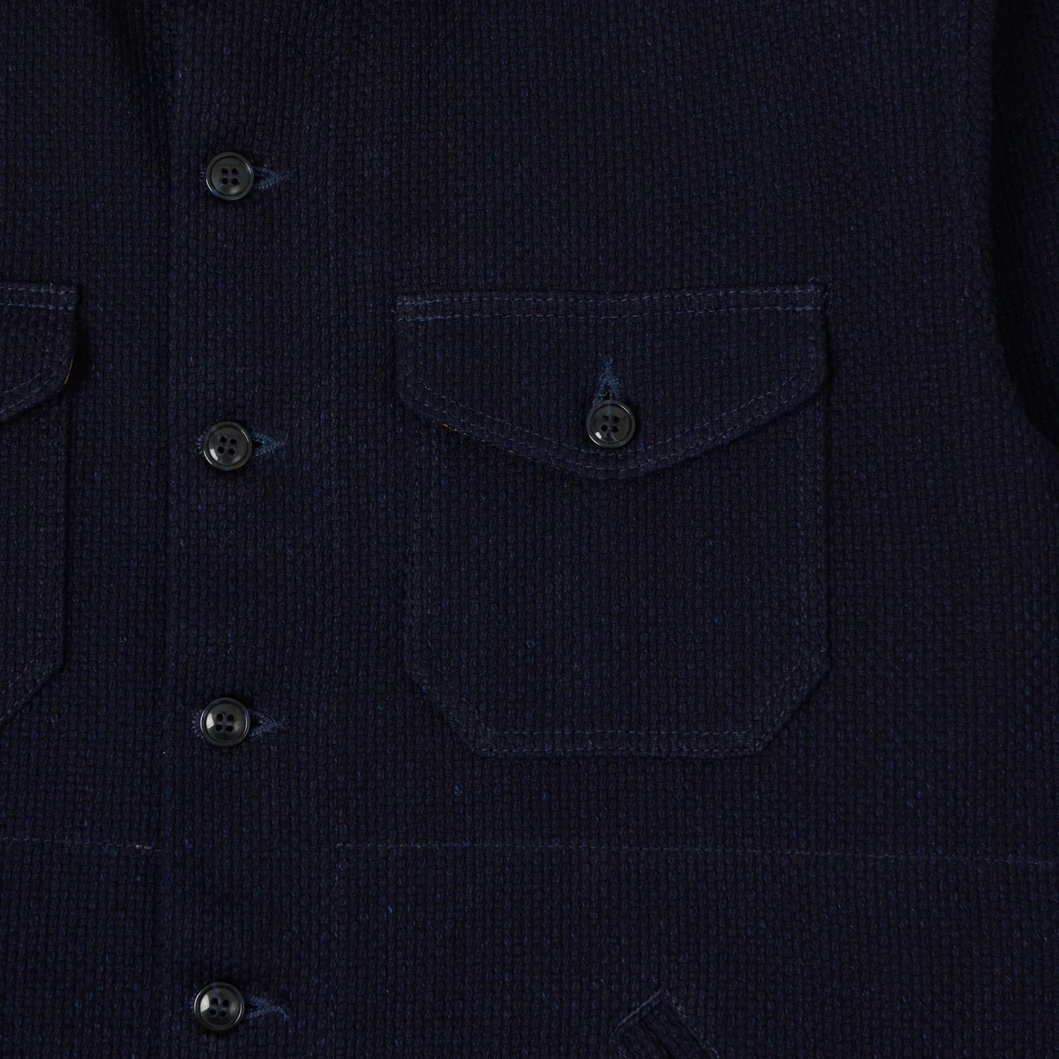 Dehen 1920 Crissman Sashiko Over Shirt - Indigo - Image 5