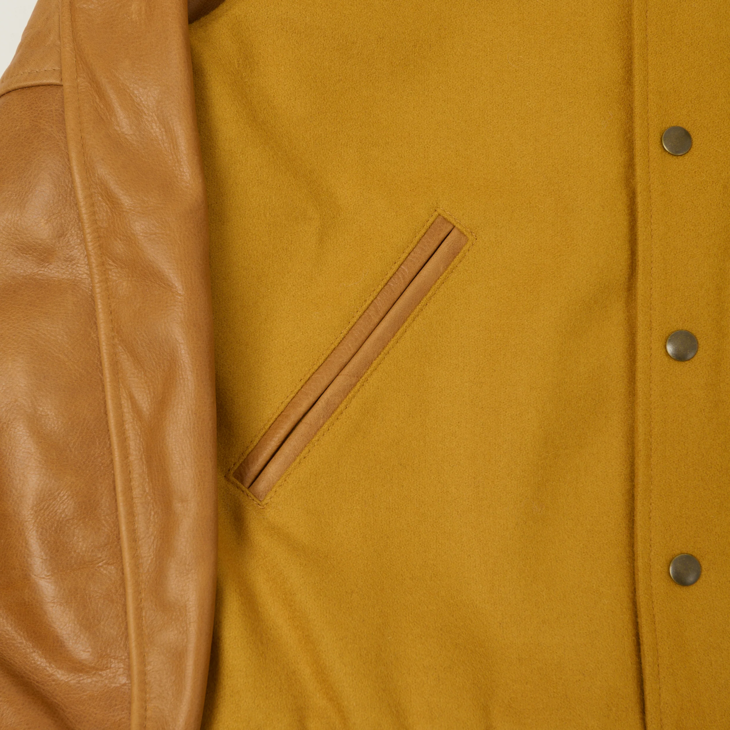 Dehen 1920 Varsity Jacket - Old Gold - Image 3