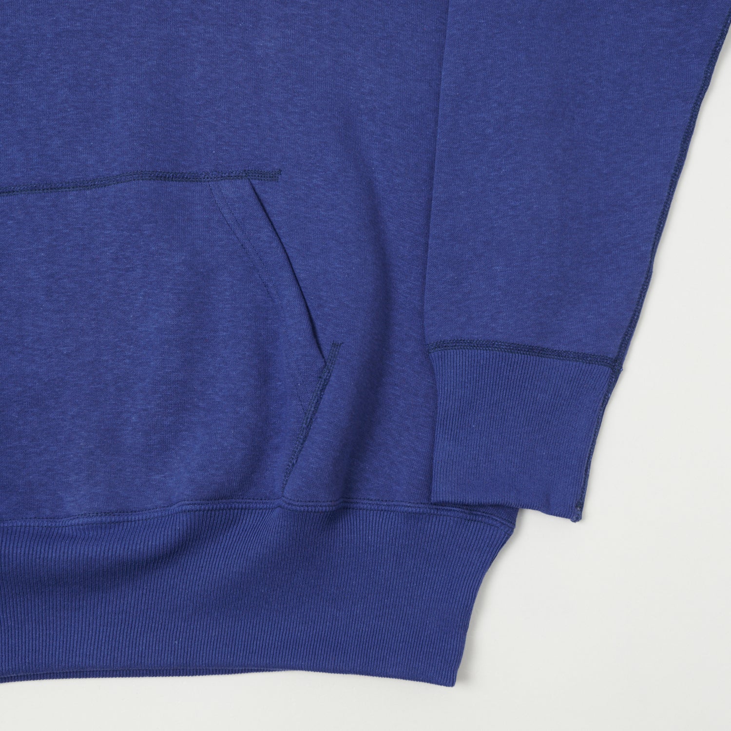 Denime Lot. 262 4-Needle Hooded Sweatshirt - Blue - Image 3