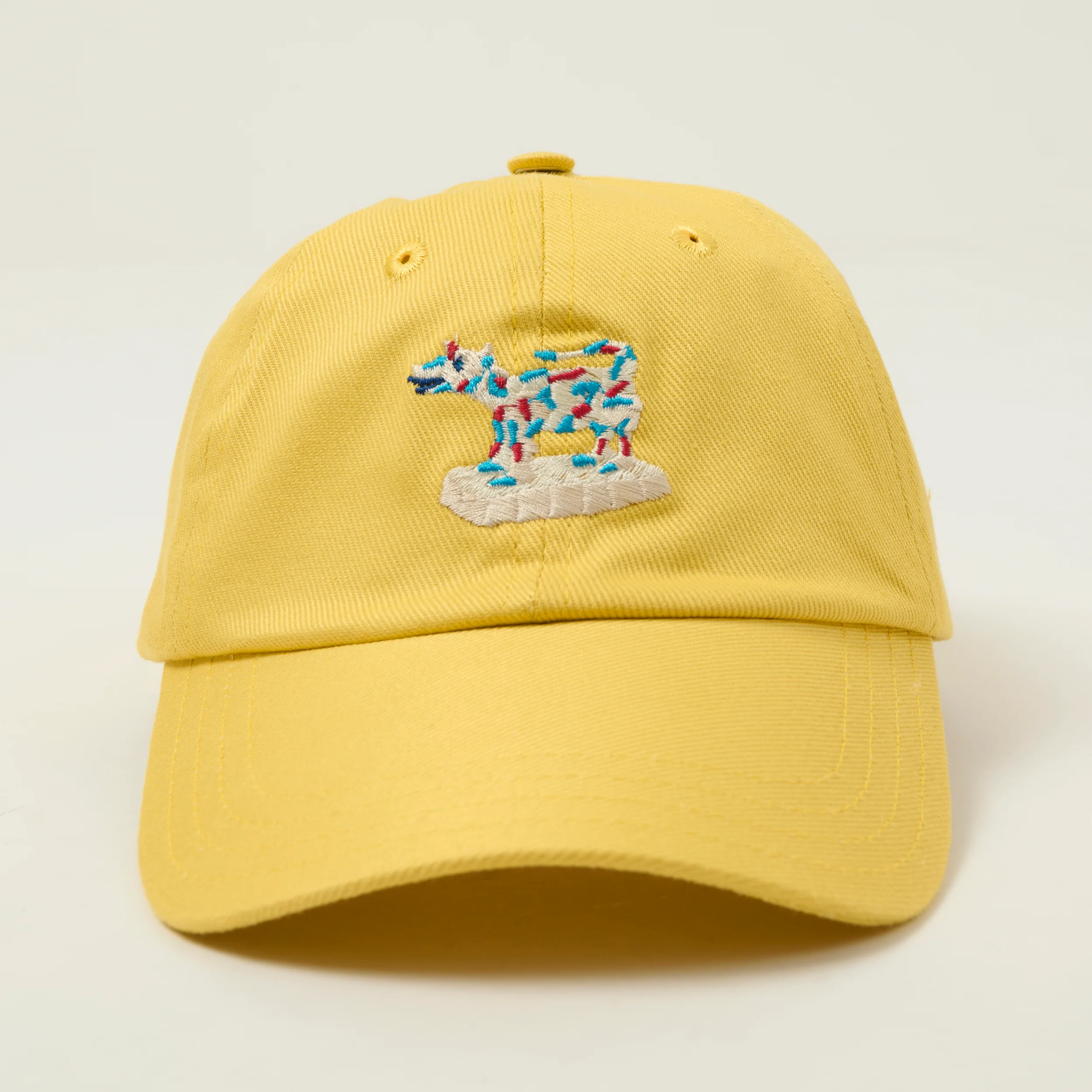 Drake's 'Cow Figuraine' Twill Baseball Cap - Mustard - Image 2