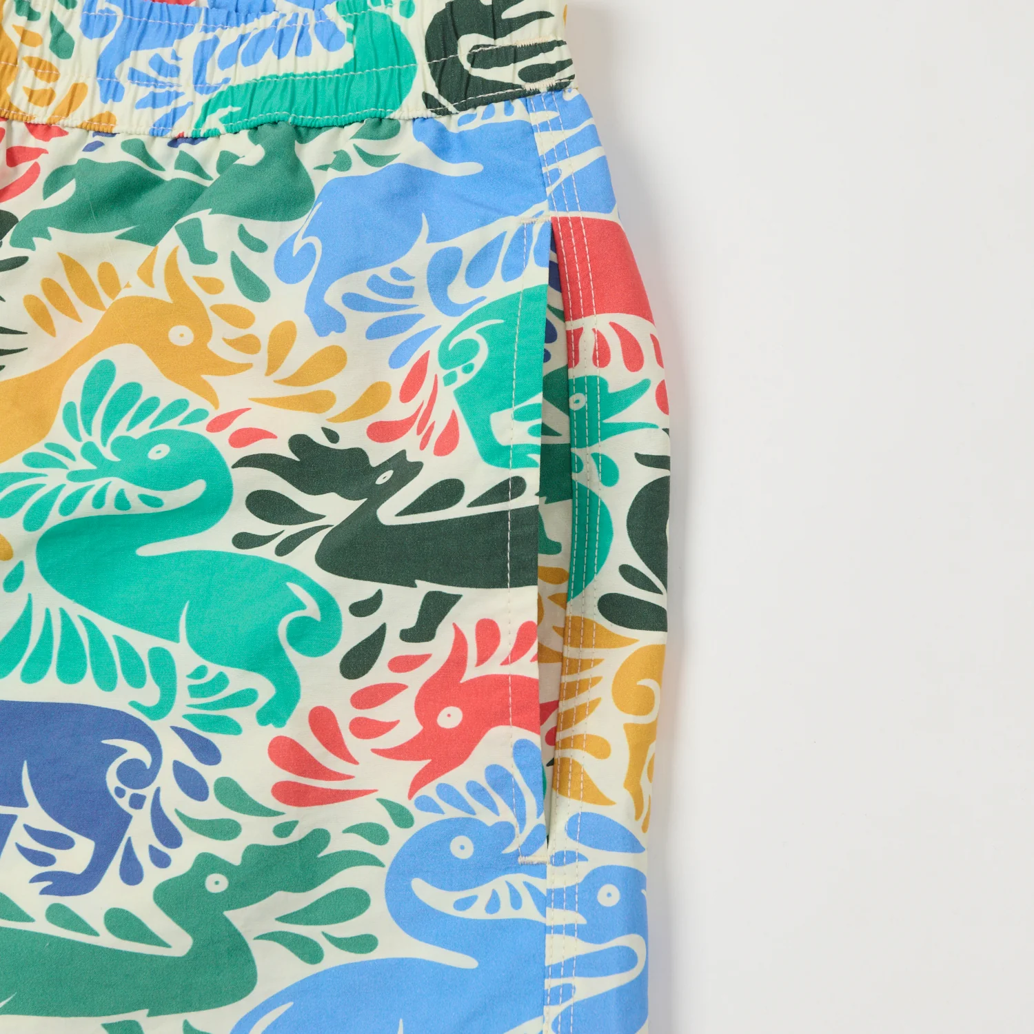 Drake's Ducks Print Drawstring Swim Shorts - Ecru/Multi - Image 4