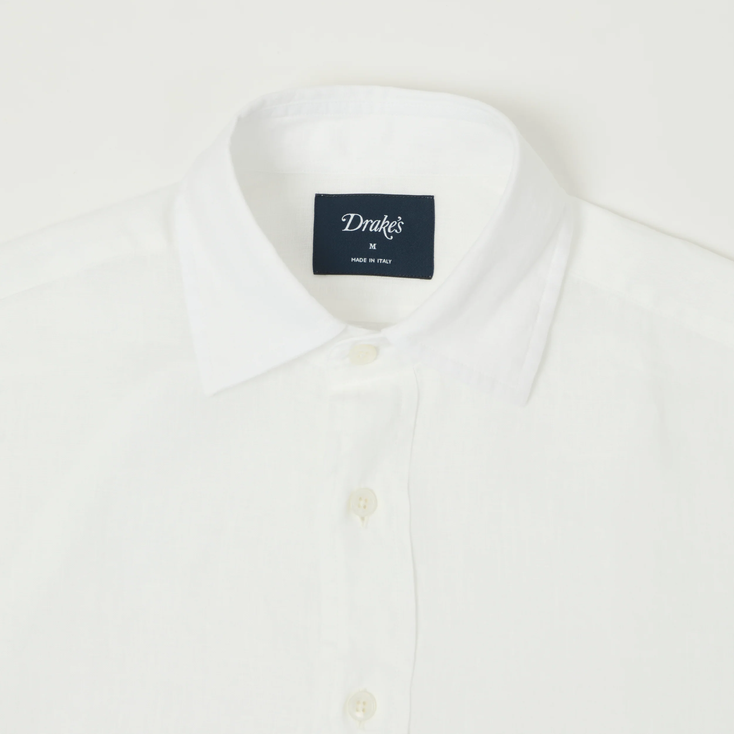 Drake's Linen Summer Shirt - White - Image 2
