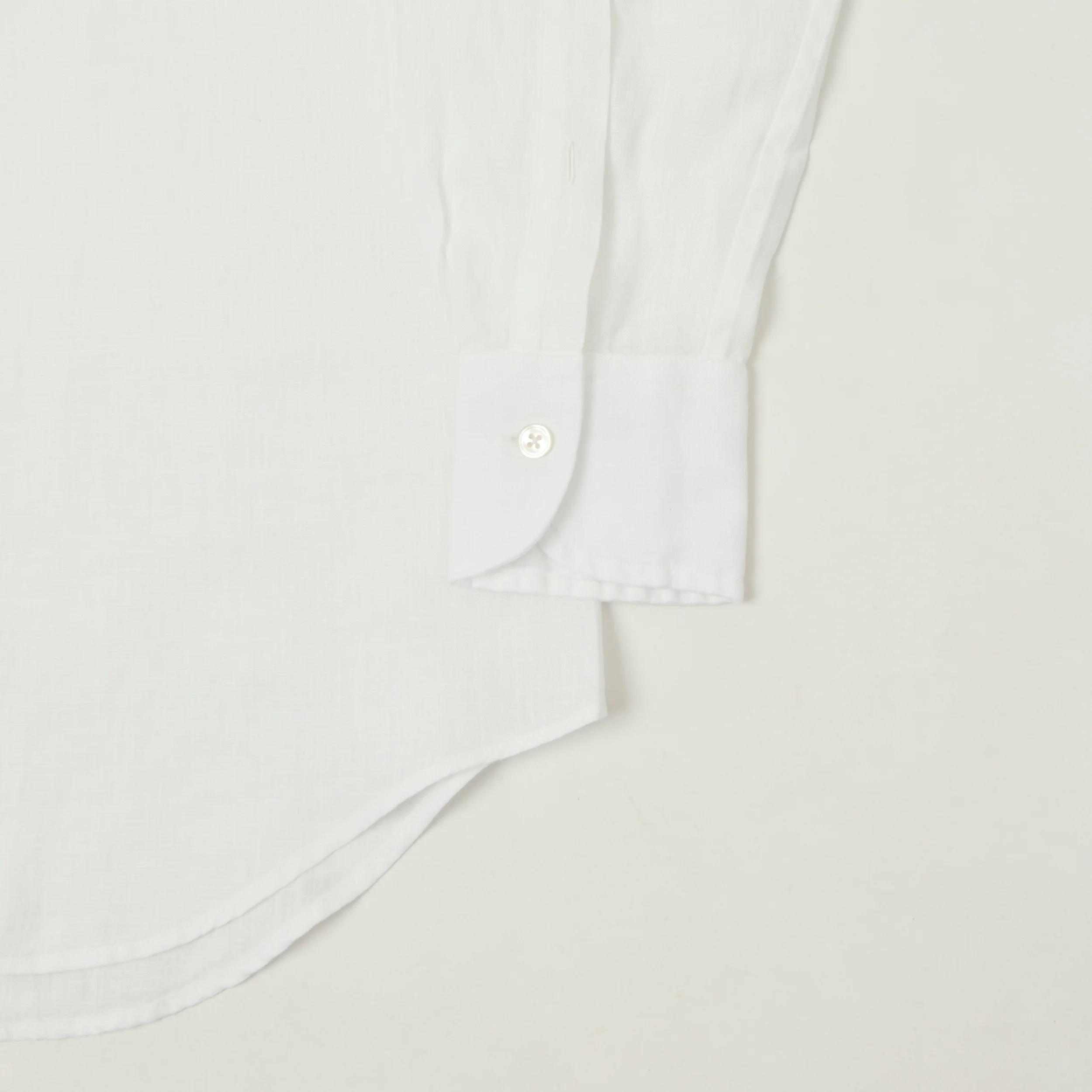 Drake's Linen Summer Shirt - White - Image 3