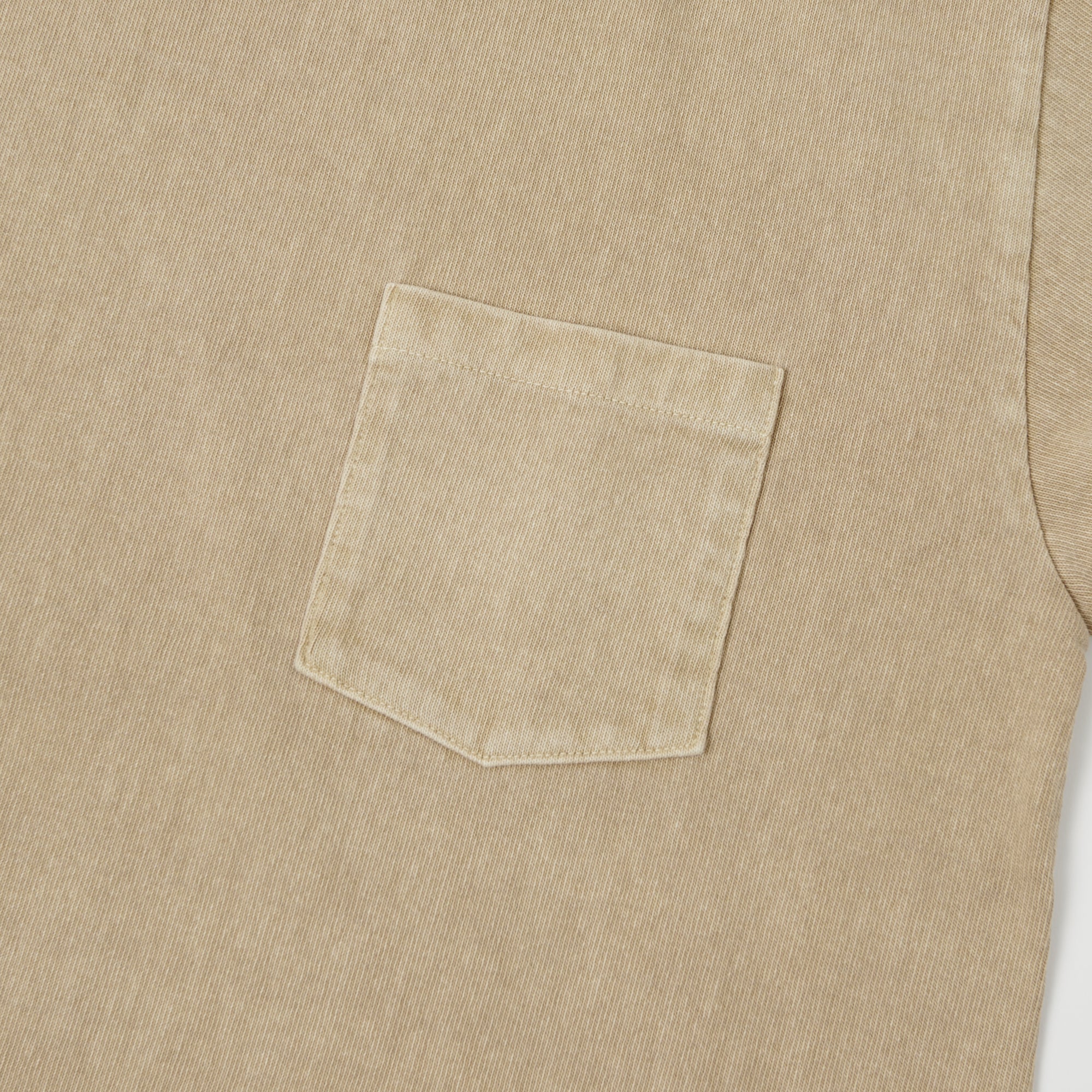 Dubbleworks Heavy Fabric Pigment Dye Pocket Tee - Beige - Image 3