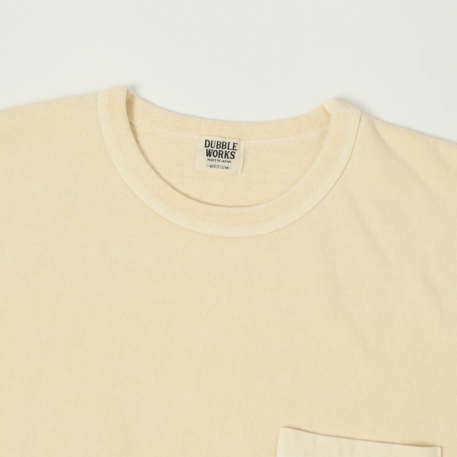 Dubbleworks Heavy Fabric Pigment Pocket Dye Tee - Cream - Image 2