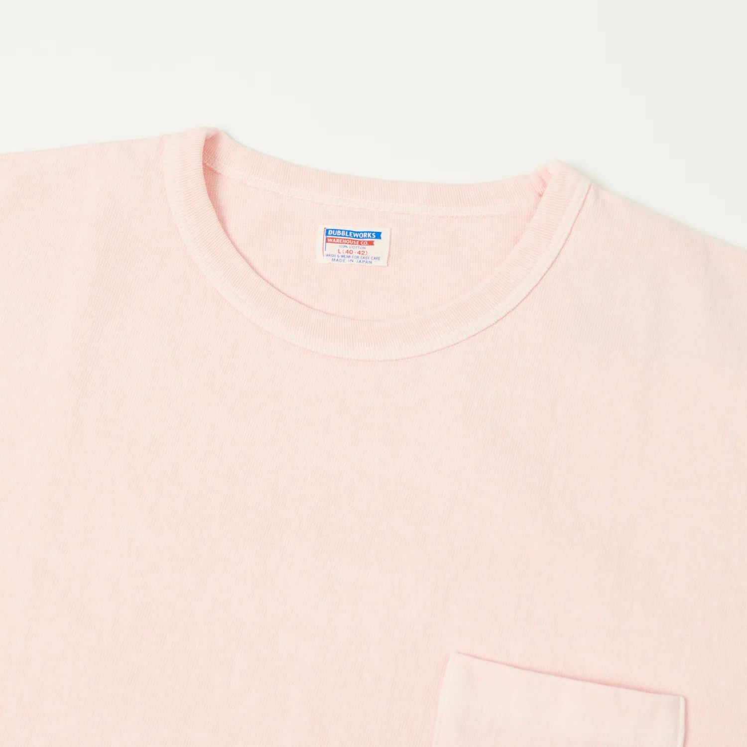 Dubbleworks Heavy Fabric Pigment Dye Pocket Tee - Pink - Image 2
