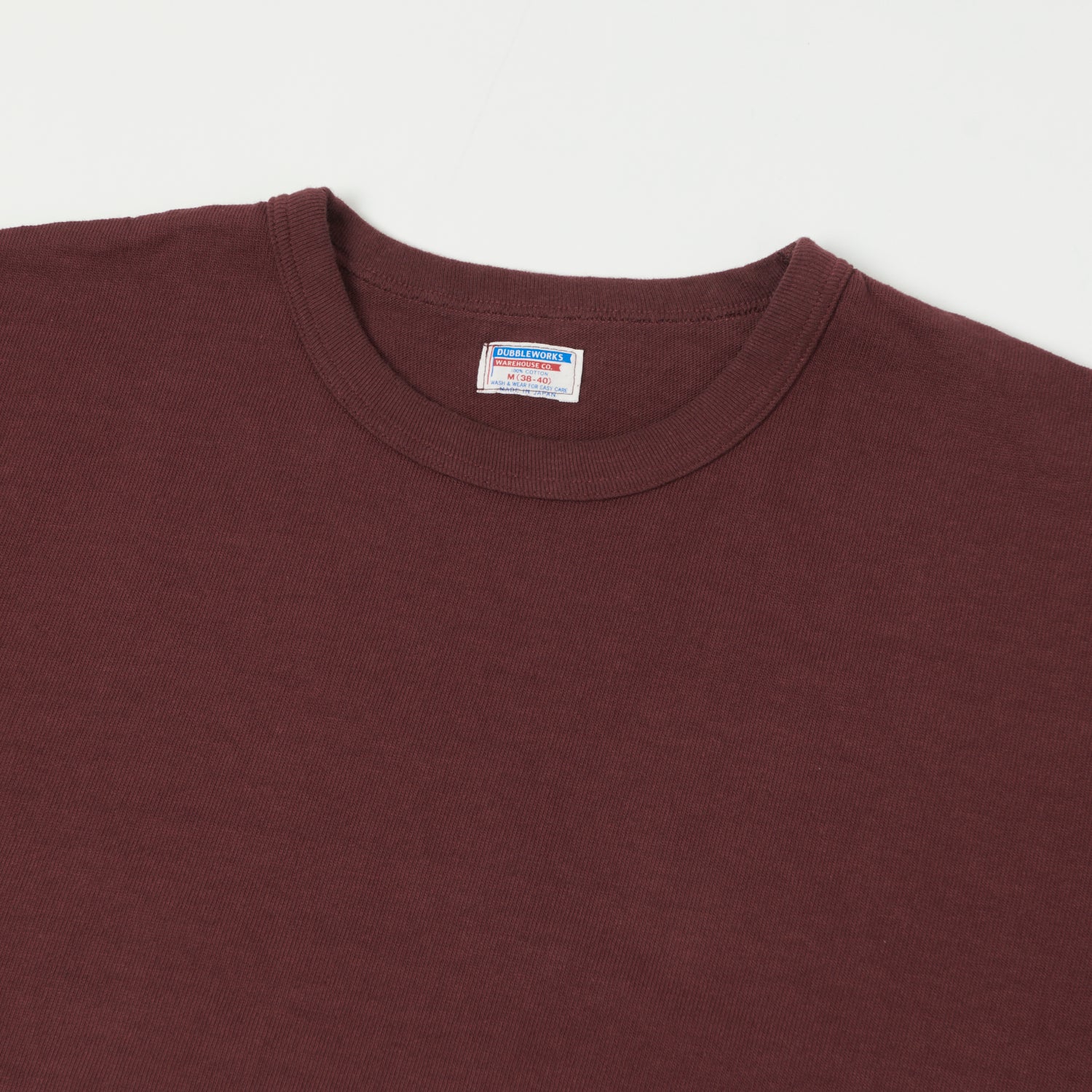 Dubbleworks Heavy Fabric Tee - Bordeaux - Image 2