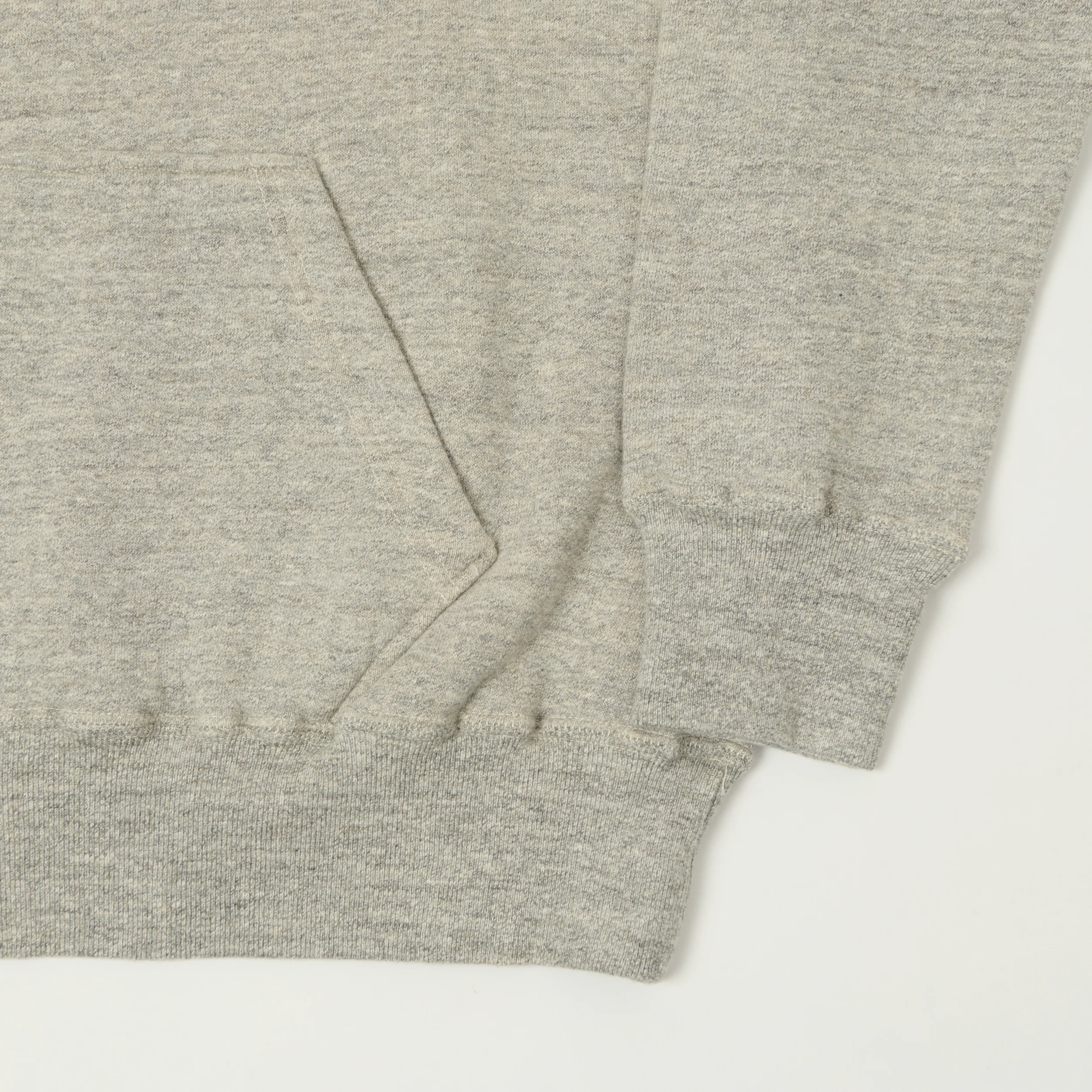 Dubbleworks Loop Wheel After Hood Sweatshirt - Heather Grey - Image 3
