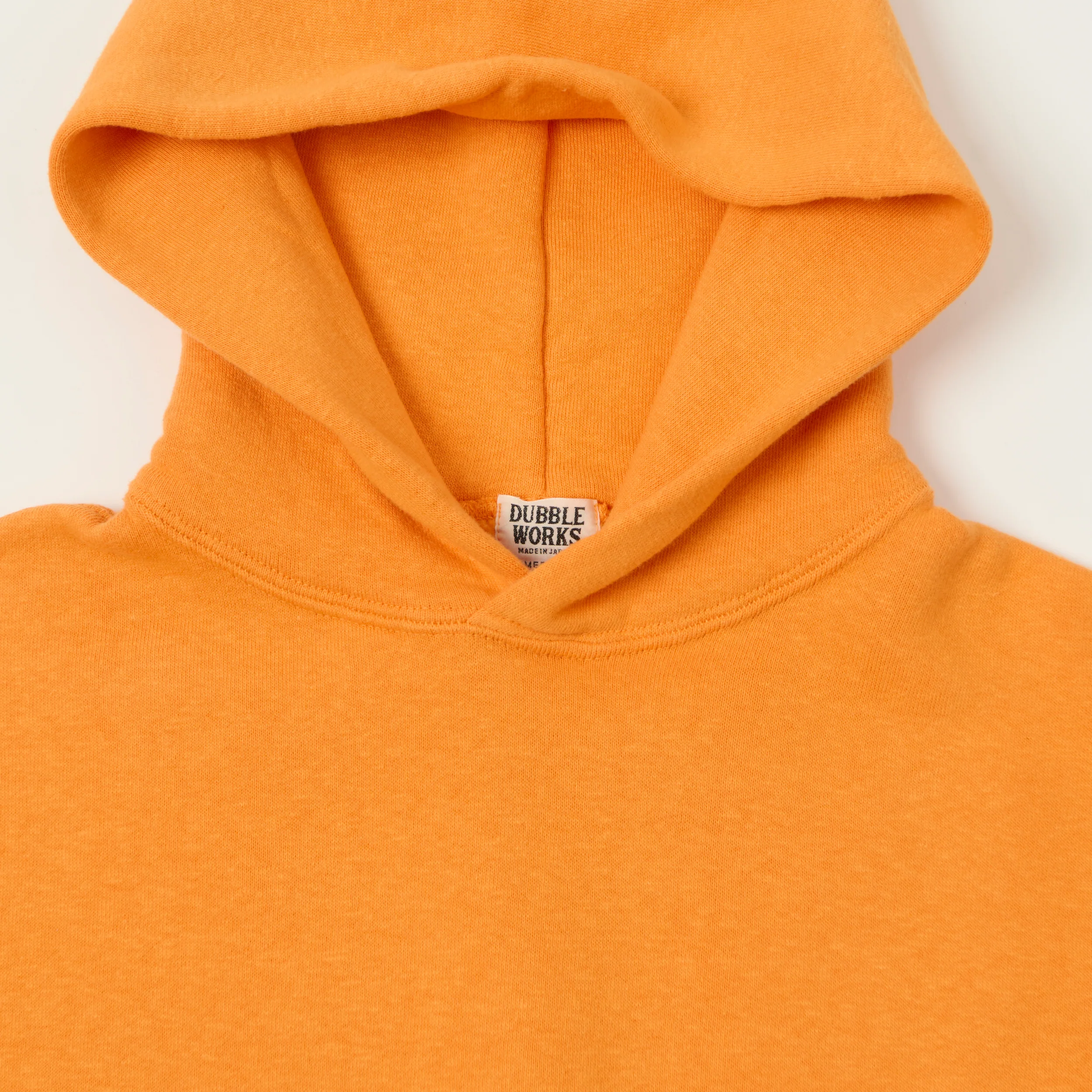 Dubbleworks Loop Wheel Sweat Hoodie - Fade Orange - Image 2