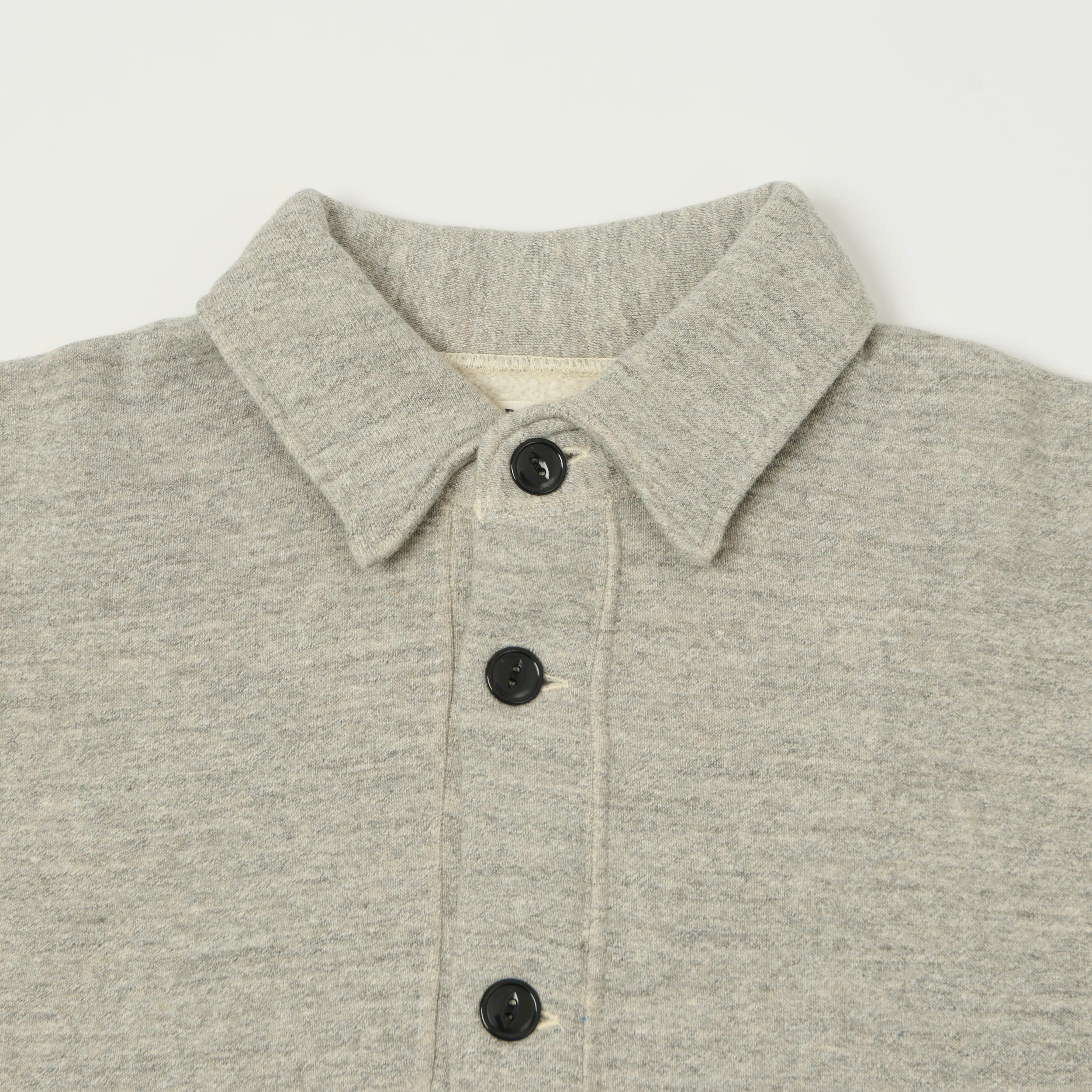 Dubbleworks Loop Wheel Sweat Jacket - Heather Grey - Image 2