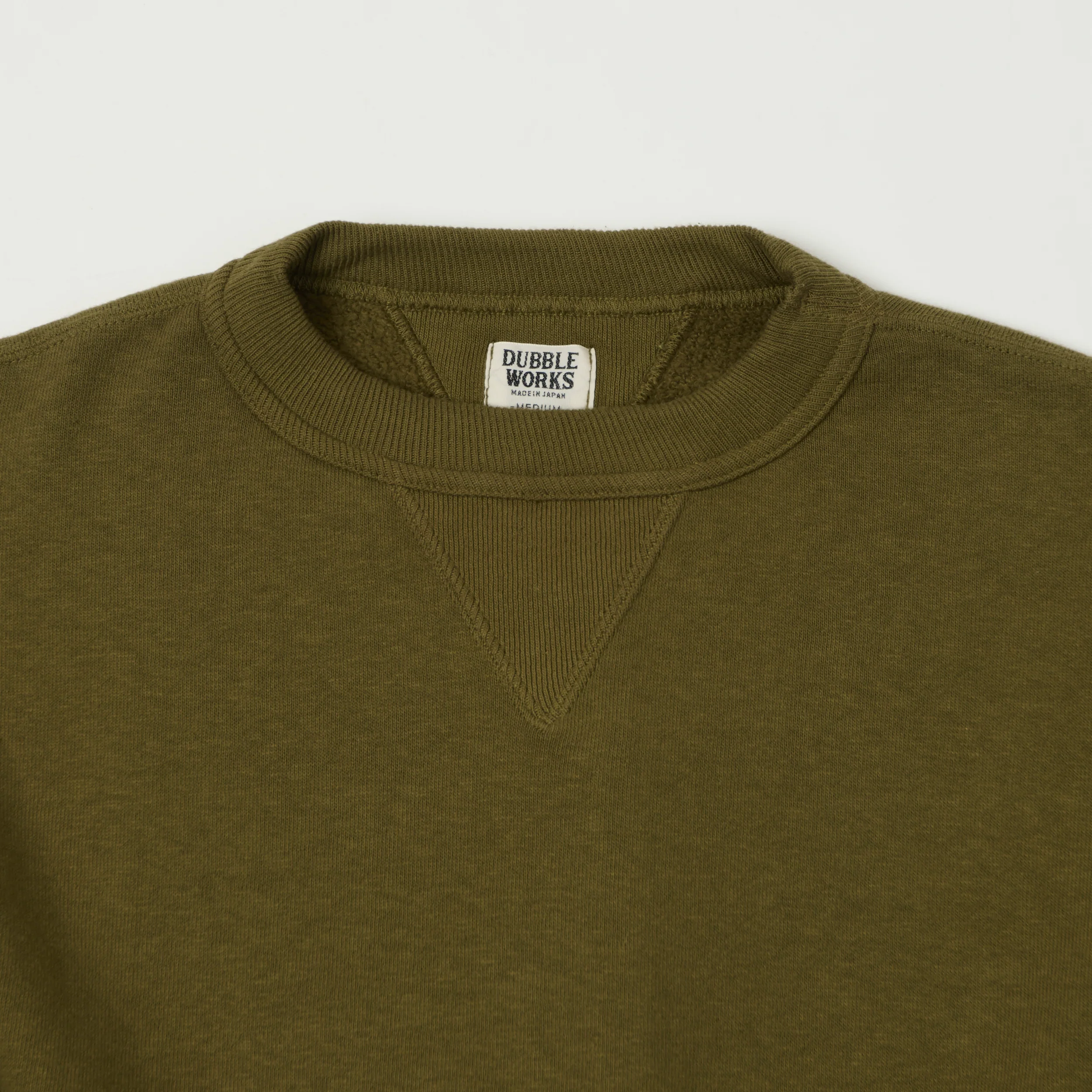 Dubbleworks Loop Wheel Sweatshirt - Khaki - Image 2