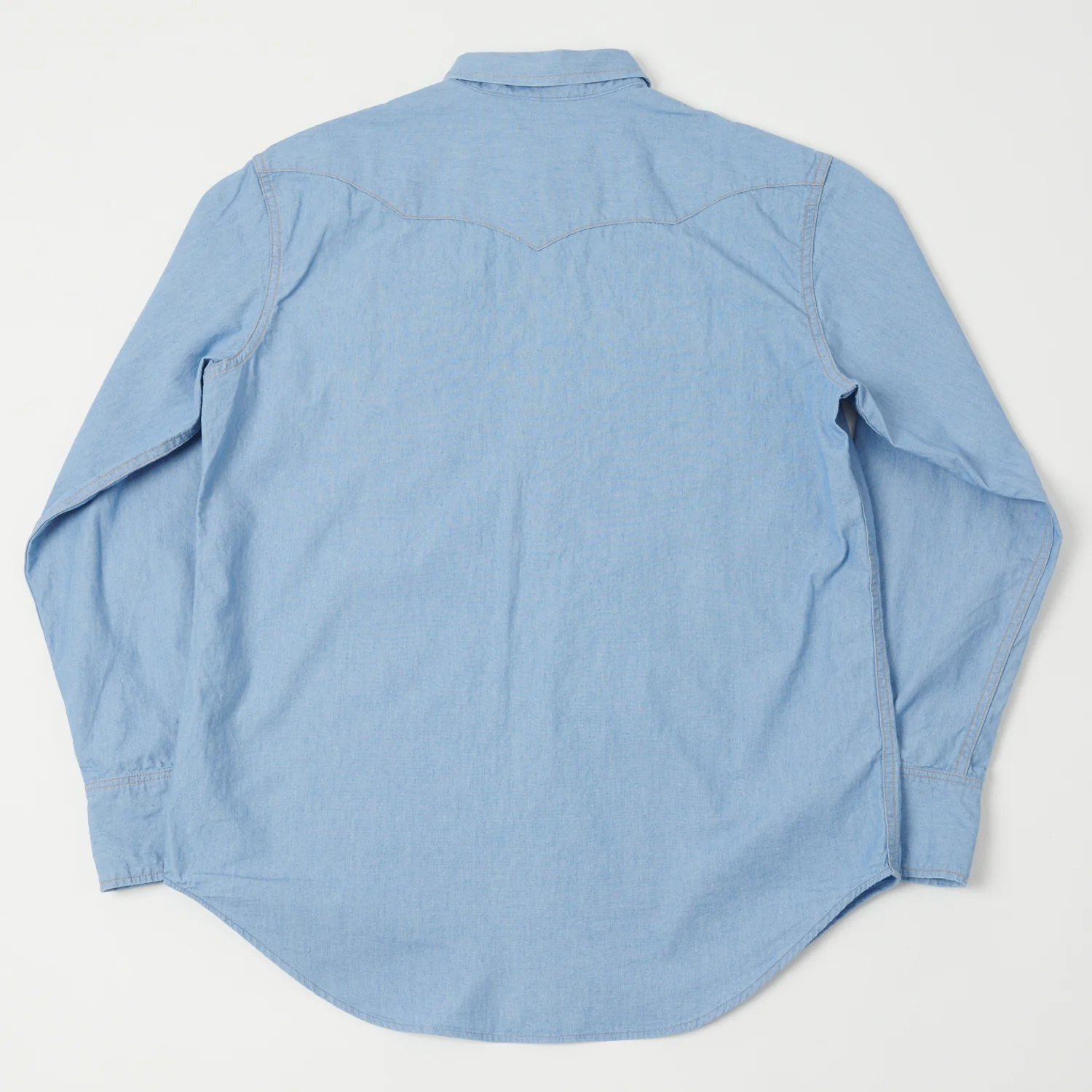 Dubbleworks Lot. 43001 Chambray Western Shirt - Sax Blue - Image 6